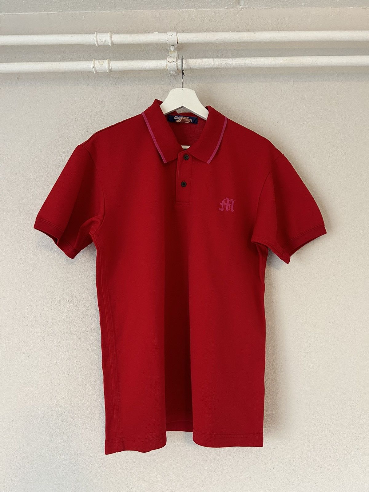 Comme des Garcons Red Polo Size US L / EU 52-54 / 3 - 1 Thumbnail