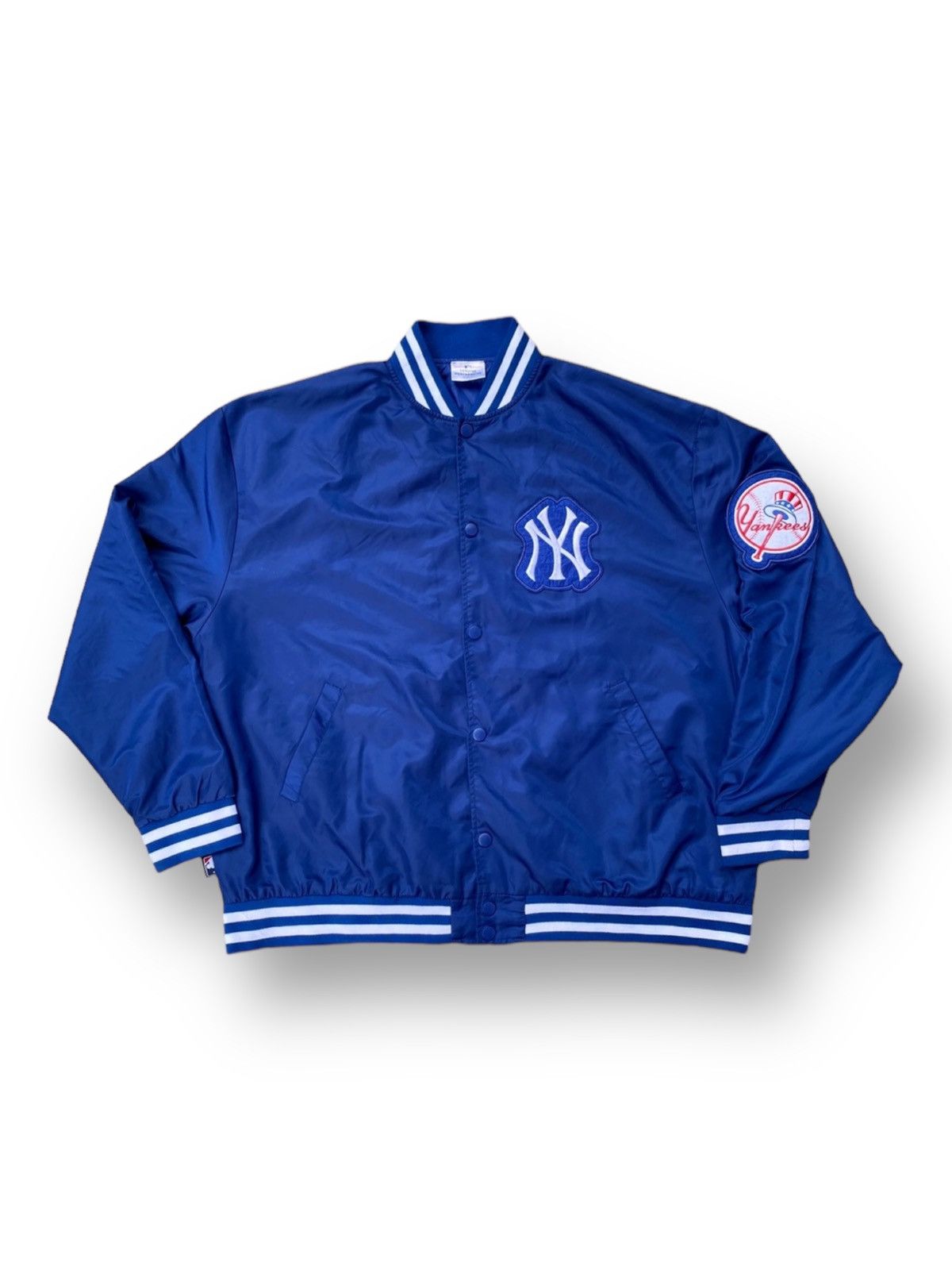 image of Mlb x New York Yankees Vintage New York Yankees Collection Jacket. B2 in Blue, Men's (Size XL)