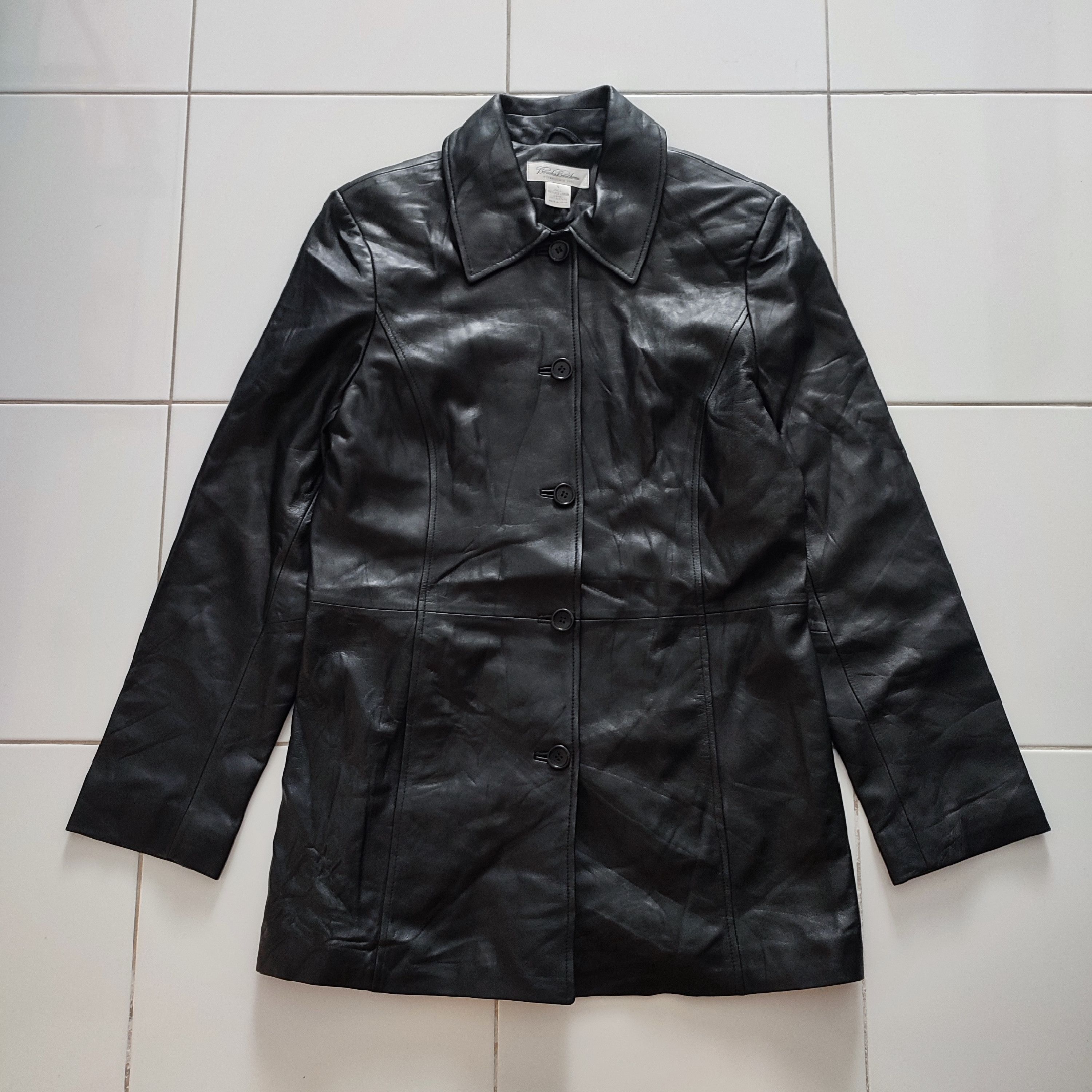 Brooks Brothers × Leather 🔥STEALS🔥Rare Brooks Brothers Lambskin Leather Coat Size L / US 10 / IT 46 - 1 Thumbnail