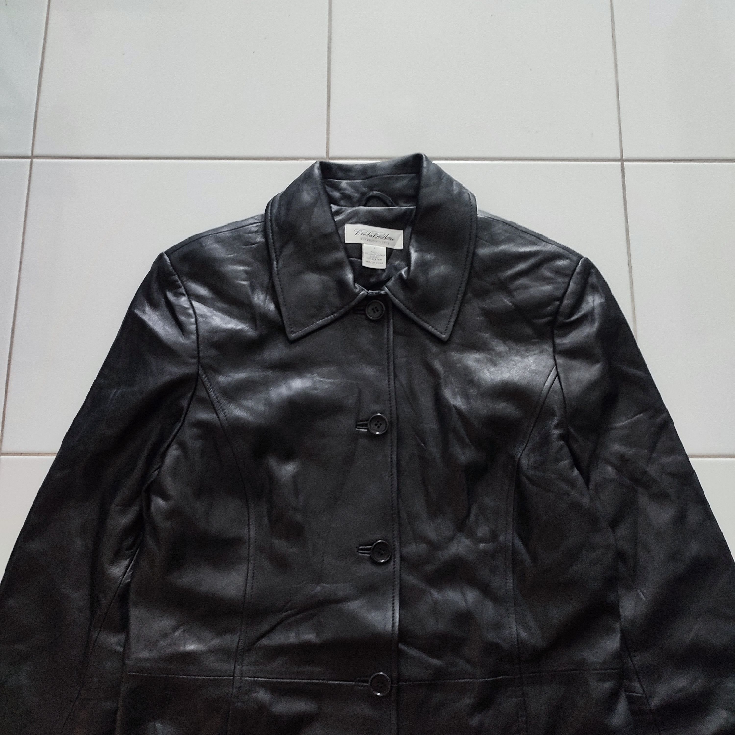 Brooks Brothers × Leather 🔥STEALS🔥Rare Brooks Brothers Lambskin Leather Coat Size L / US 10 / IT 46 - 4 Thumbnail