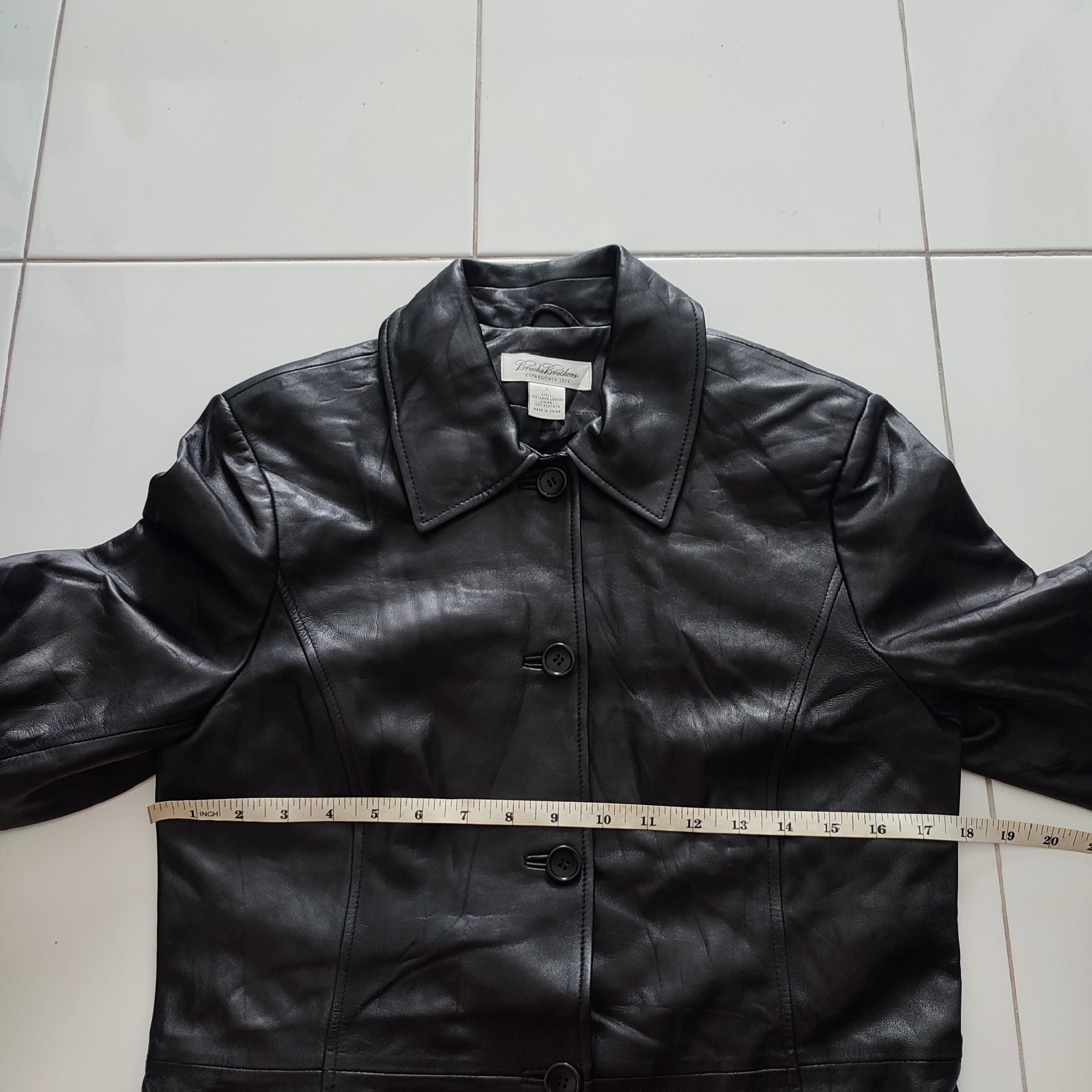 Brooks Brothers × Leather 🔥STEALS🔥Rare Brooks Brothers Lambskin Leather Coat Size L / US 10 / IT 46 - 10 Thumbnail