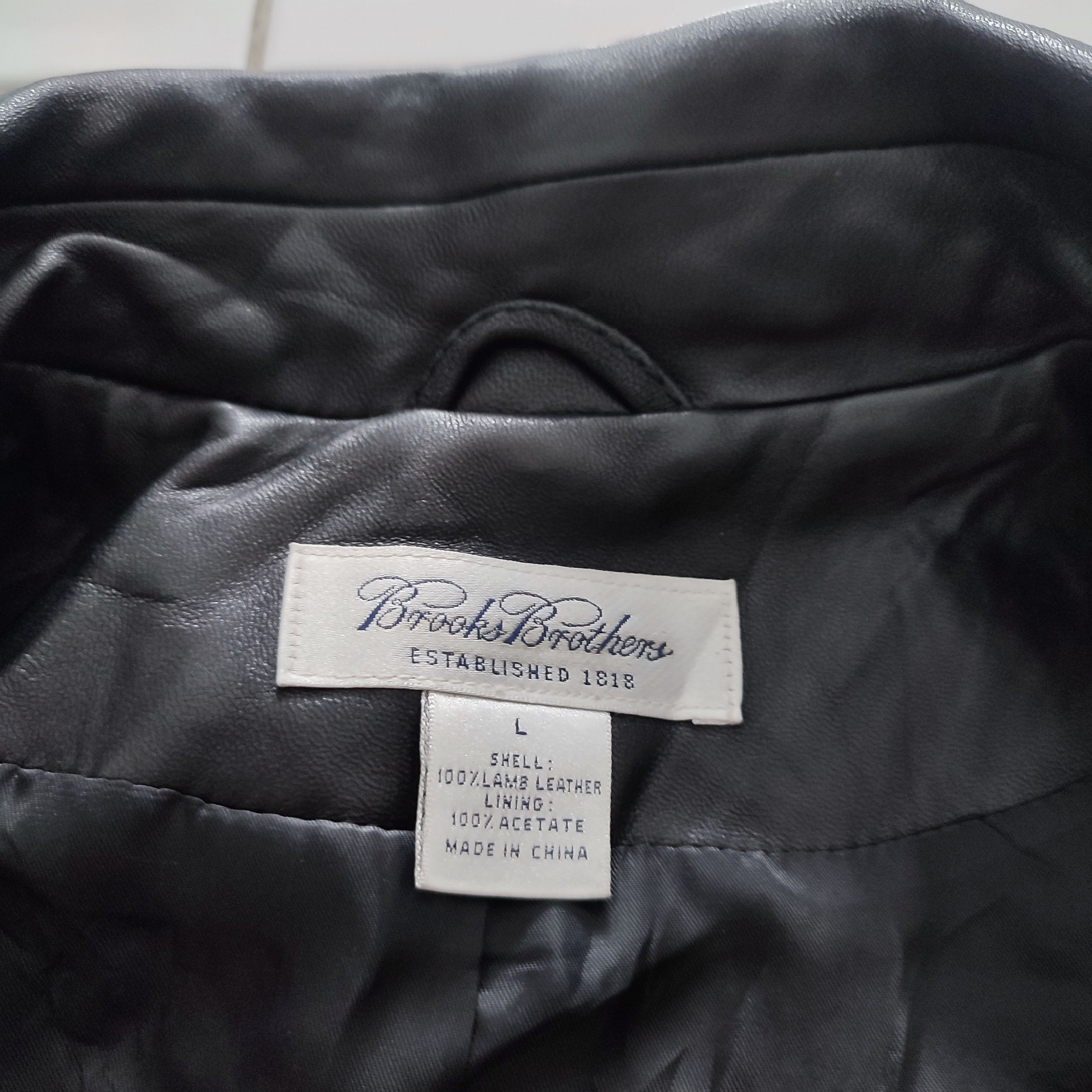Brooks Brothers × Leather 🔥STEALS🔥Rare Brooks Brothers Lambskin Leather Coat Size L / US 10 / IT 46 - 8 Thumbnail
