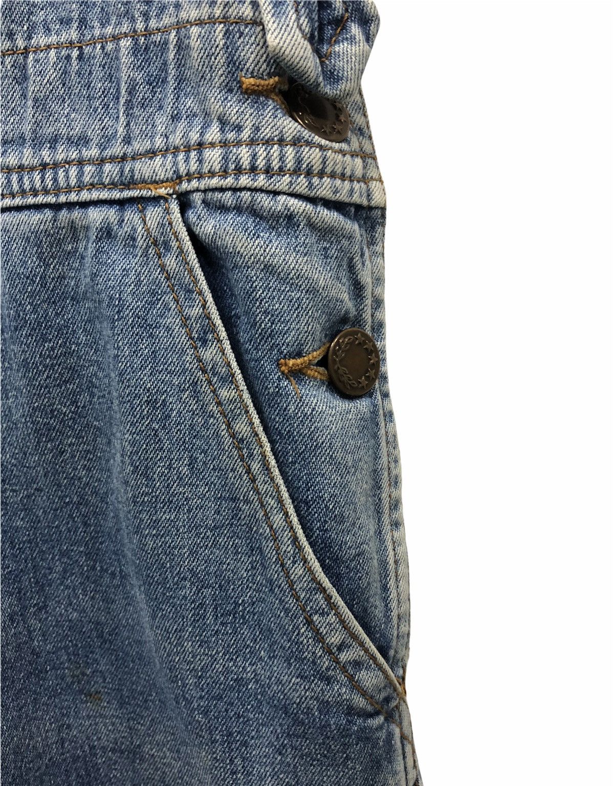 Designer × Japanese Brand Vintage Y2K Style Bamboo Girls Denim Overalls Size US 26 / EU 42 - 6 Thumbnail