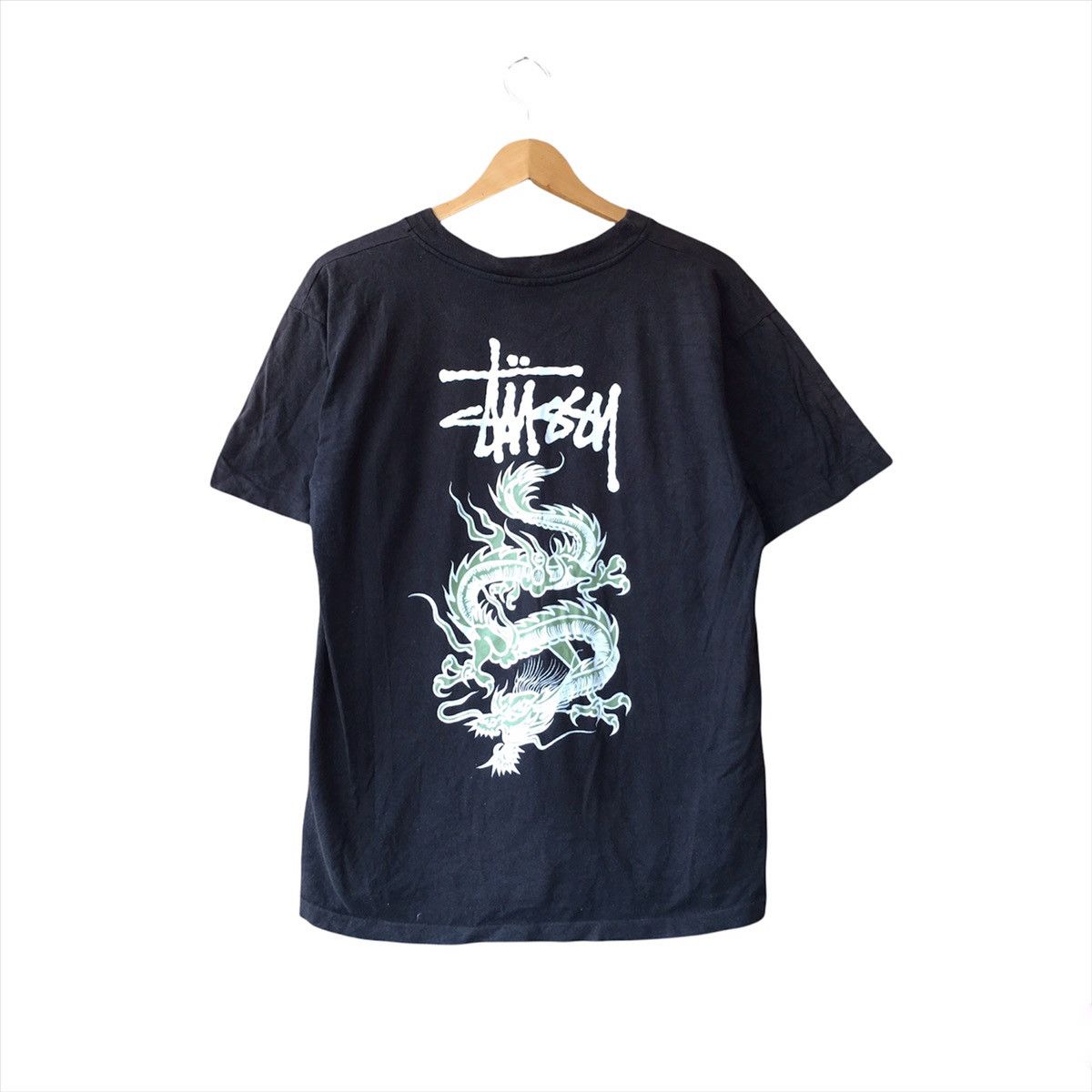Vintage Rare Stussy Dragon Design Tshirt Biglogo