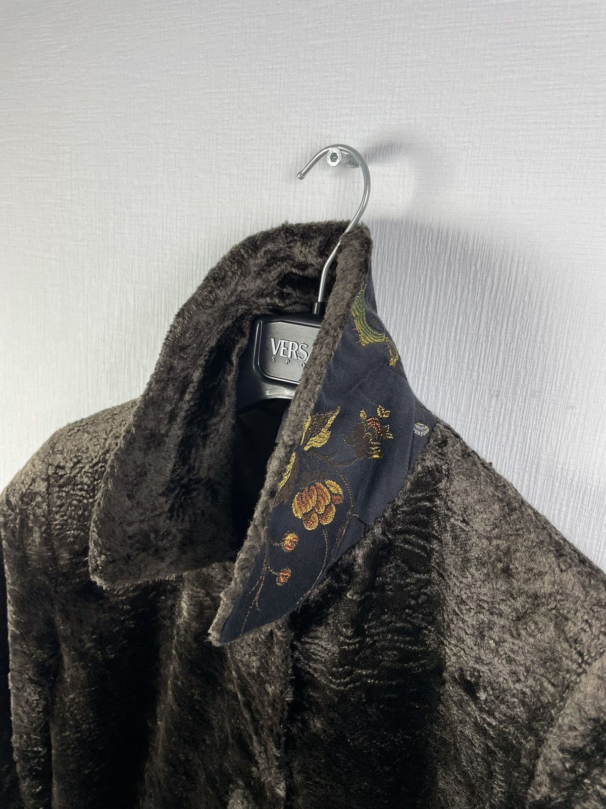 Designer Piu & Piu Faux Fur Coat Jacket size 46 made in Italy Size L / US 10 / IT 46 - 13 Thumbnail