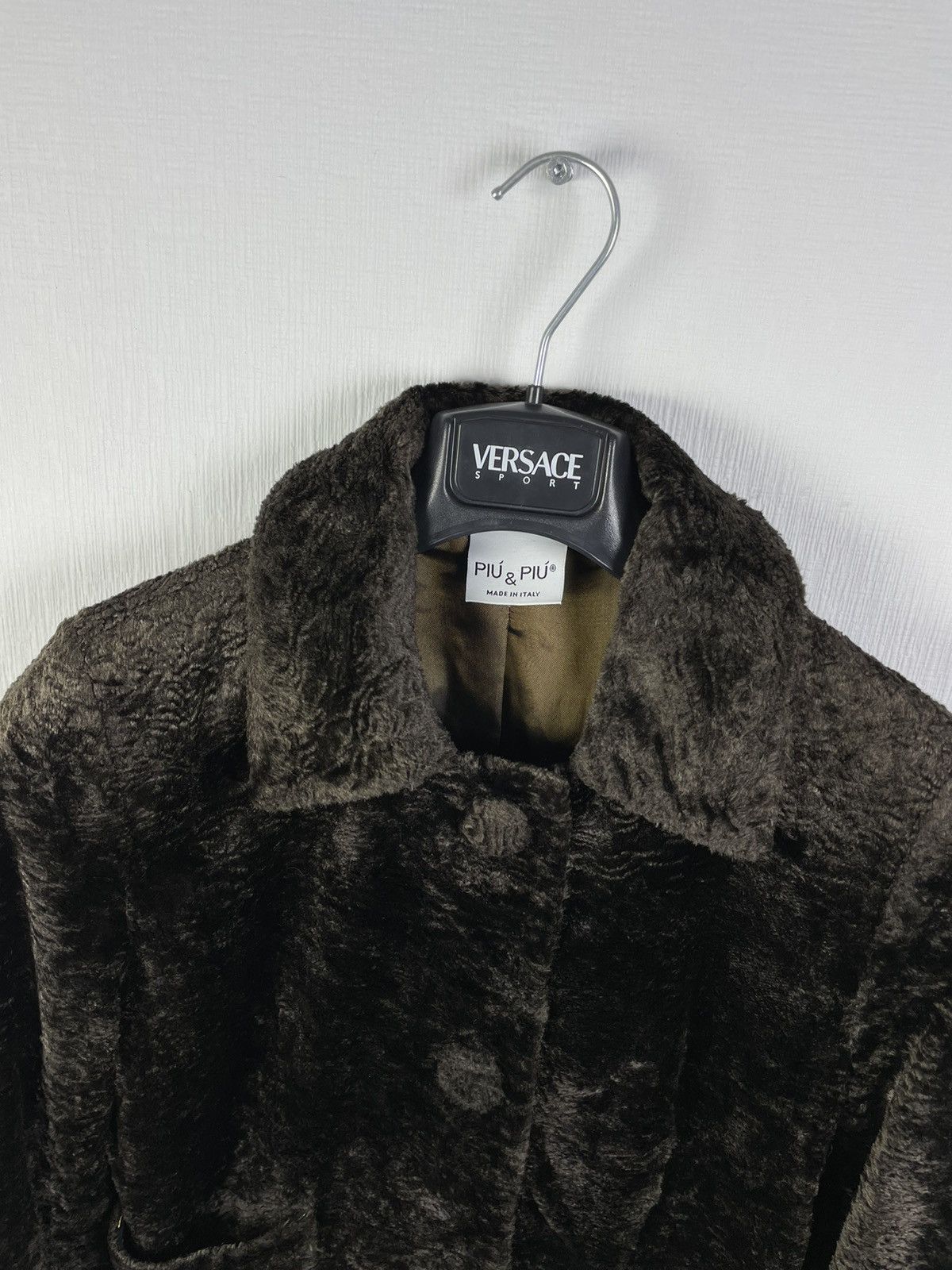 Designer Piu & Piu Faux Fur Coat Jacket size 46 made in Italy Size L / US 10 / IT 46 - 12 Thumbnail