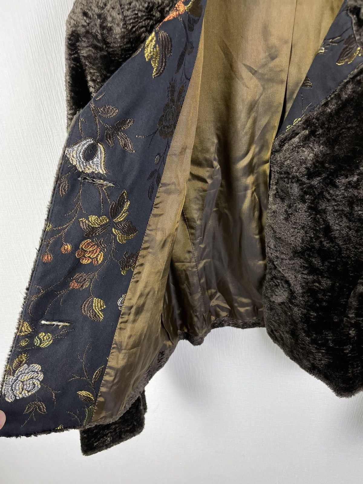 Designer Piu & Piu Faux Fur Coat Jacket size 46 made in Italy Size L / US 10 / IT 46 - 7 Thumbnail