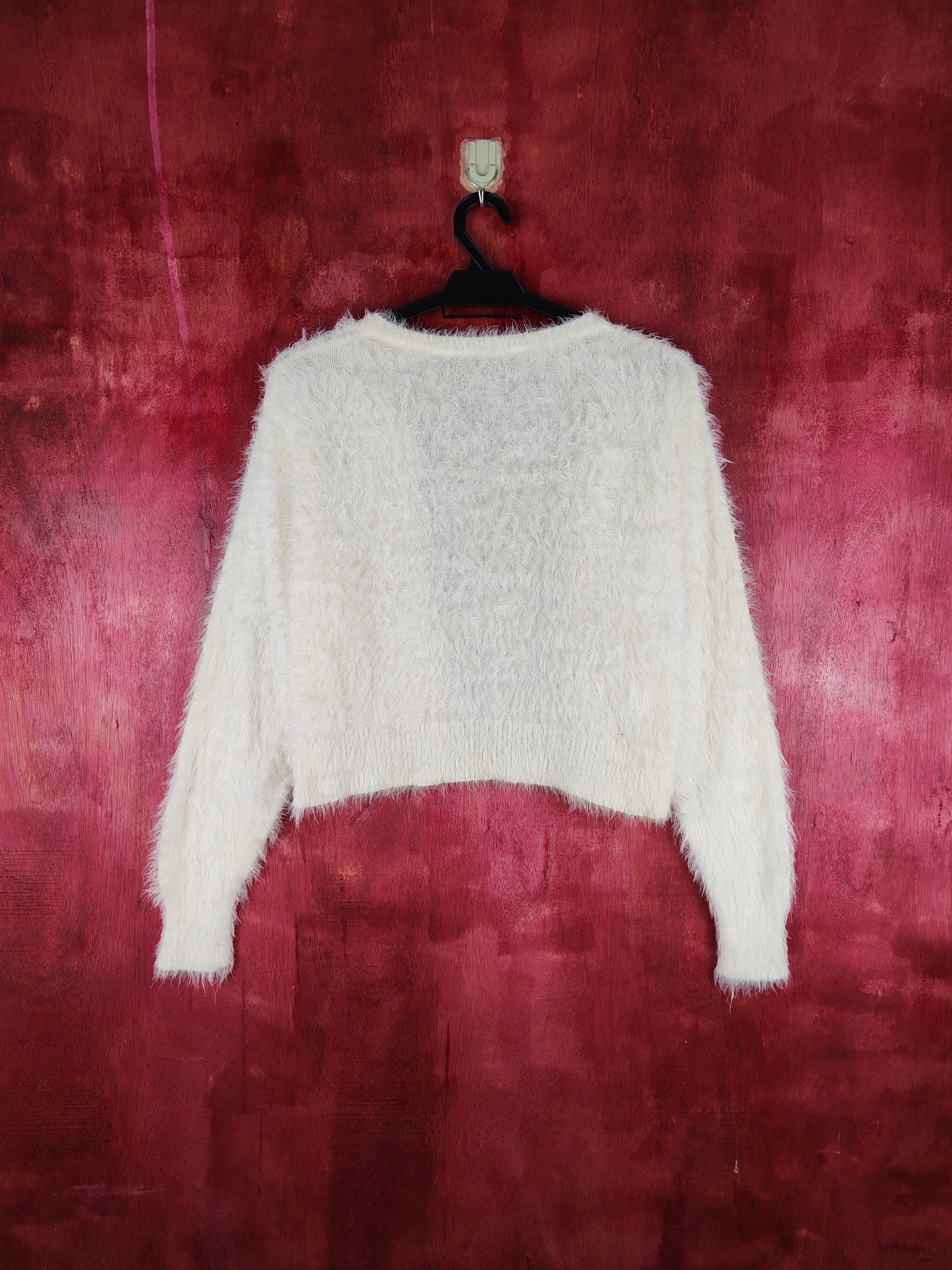 Homespun Knitwear × Japanese Brand DLS Japan Cream Shag Shaggy Fur Mohair Knitwear #BB607 Size M / US 6-8 / IT 42-44 - 8 Thumbnail