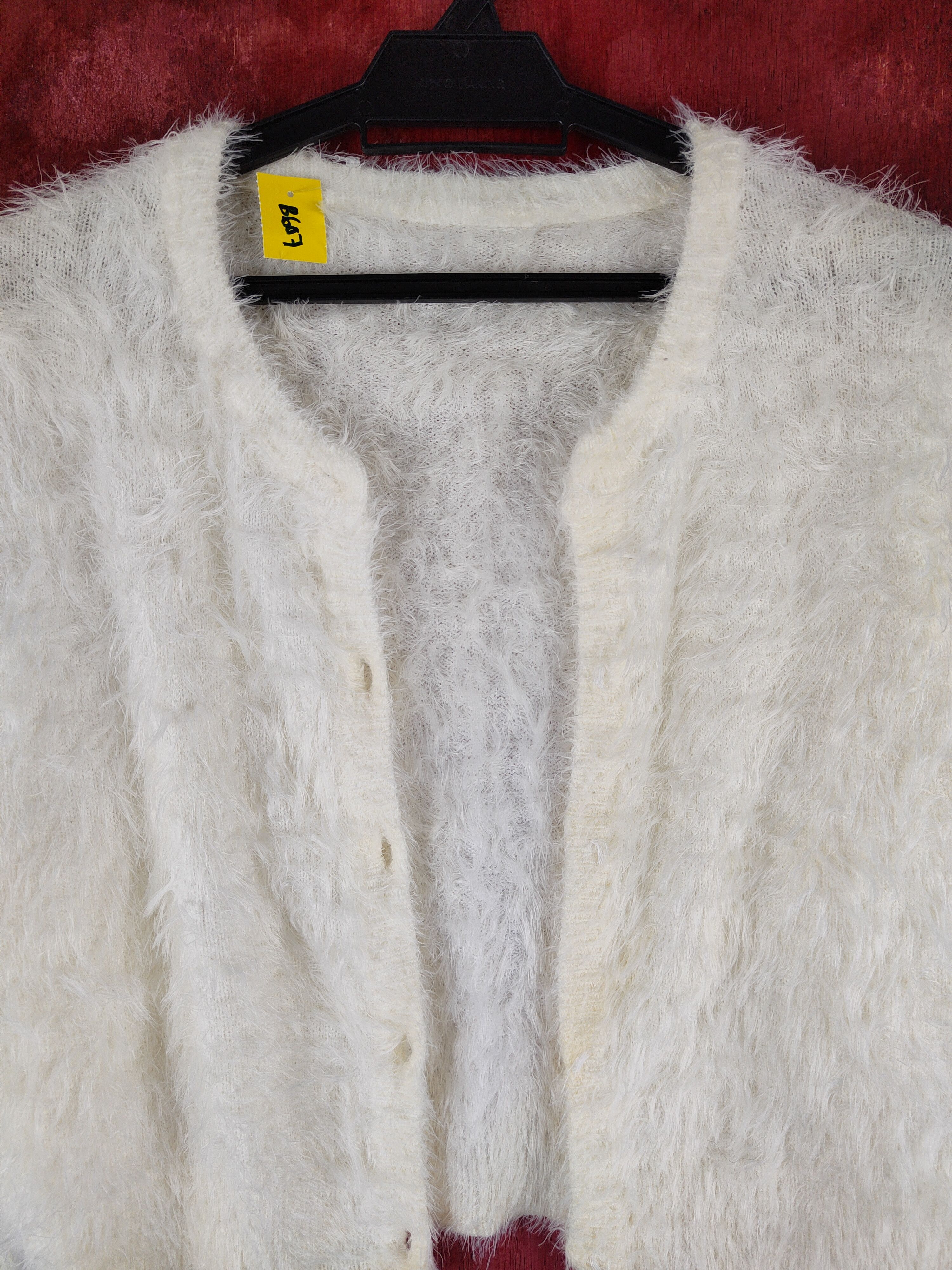 Homespun Knitwear × Japanese Brand DLS Japan Cream Shag Shaggy Fur Mohair Knitwear #BB607 Size M / US 6-8 / IT 42-44 - 2 Thumbnail