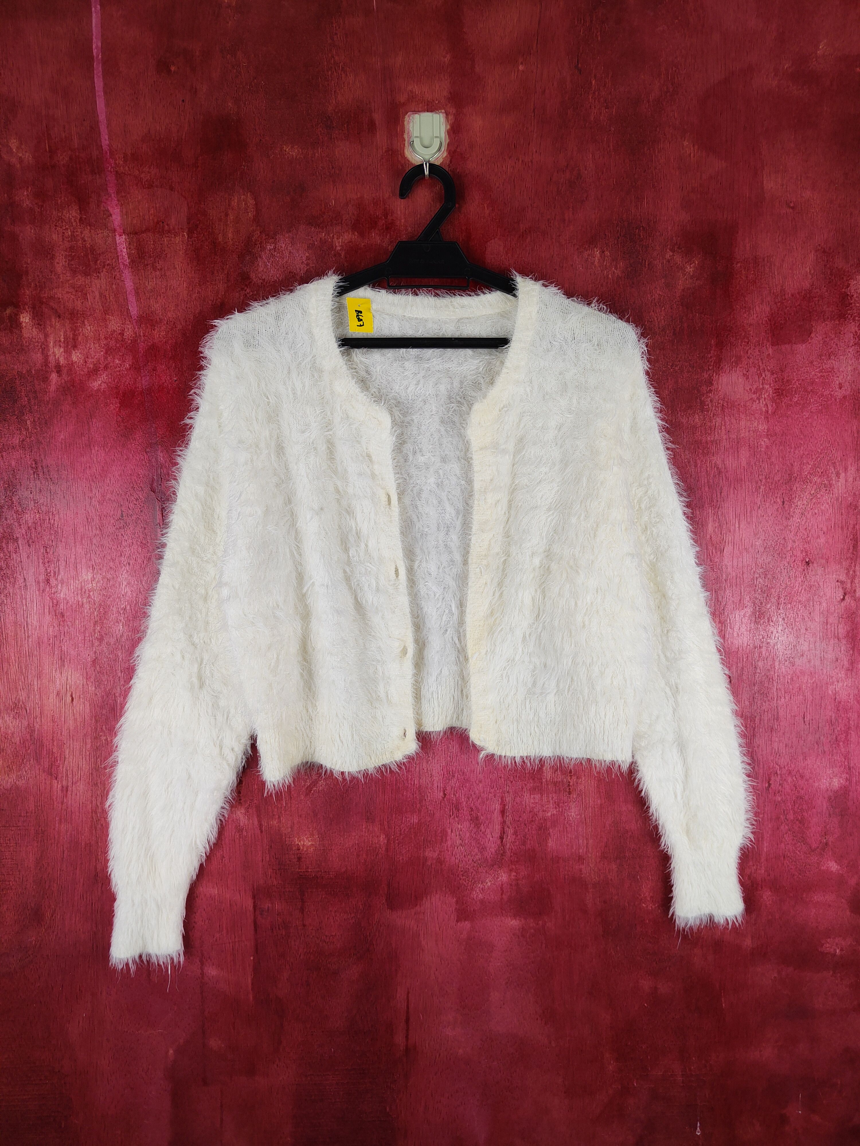 Homespun Knitwear × Japanese Brand DLS Japan Cream Shag Shaggy Fur Mohair Knitwear #BB607 Size M / US 6-8 / IT 42-44 - 1 Thumbnail