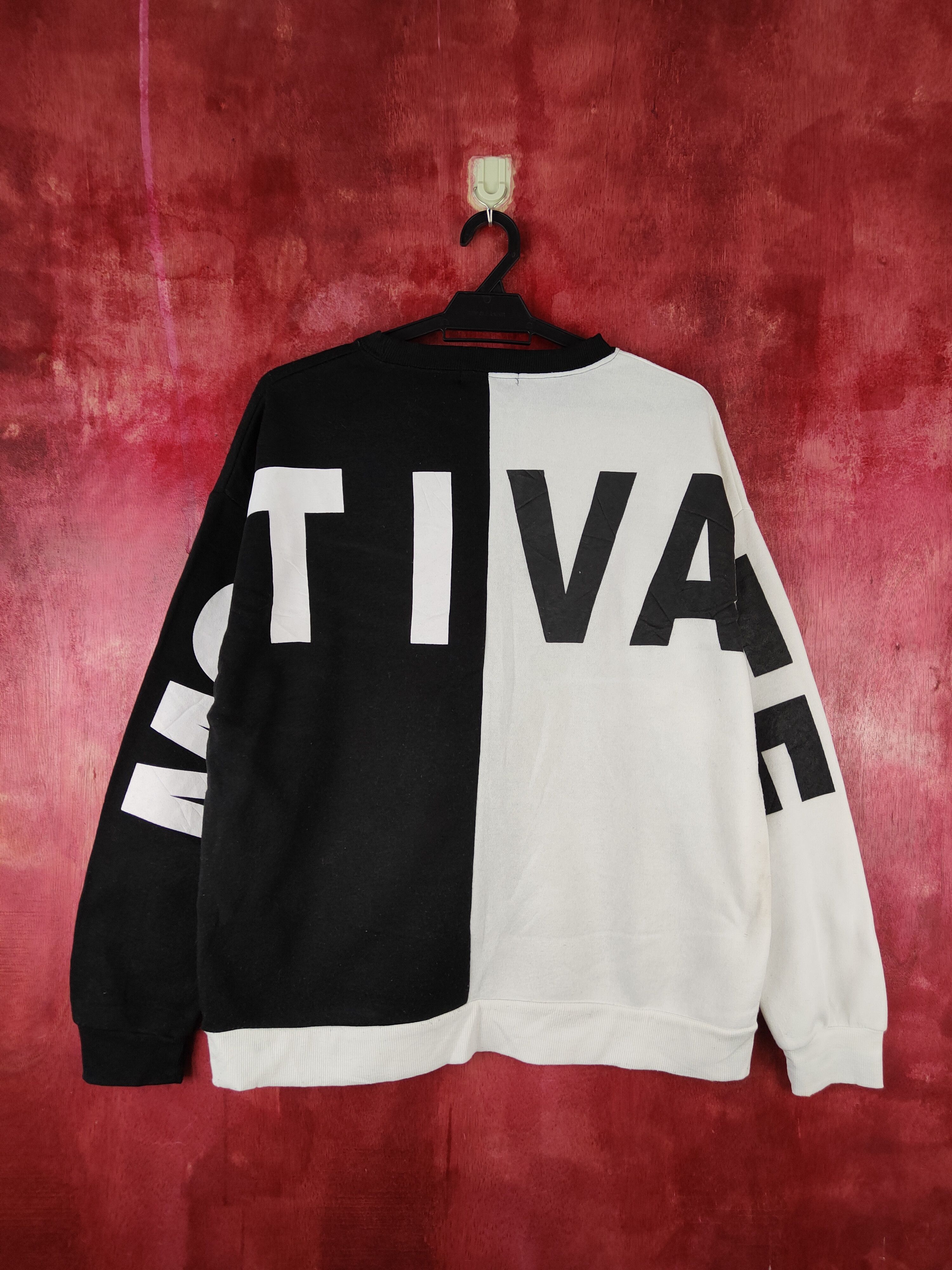 Japanese Brand Motivate Mania Maria Black/White Sweatshirt #474B Size US M / EU 48-50 / 2 - 1 Thumbnail