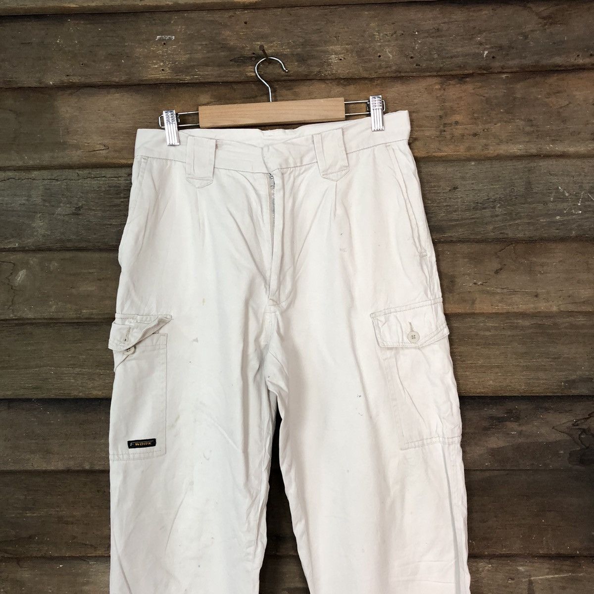 Japanese Brand Japanese Brand White worker tactical Cargo Pants #7109 Size US 29 - 2 Thumbnail