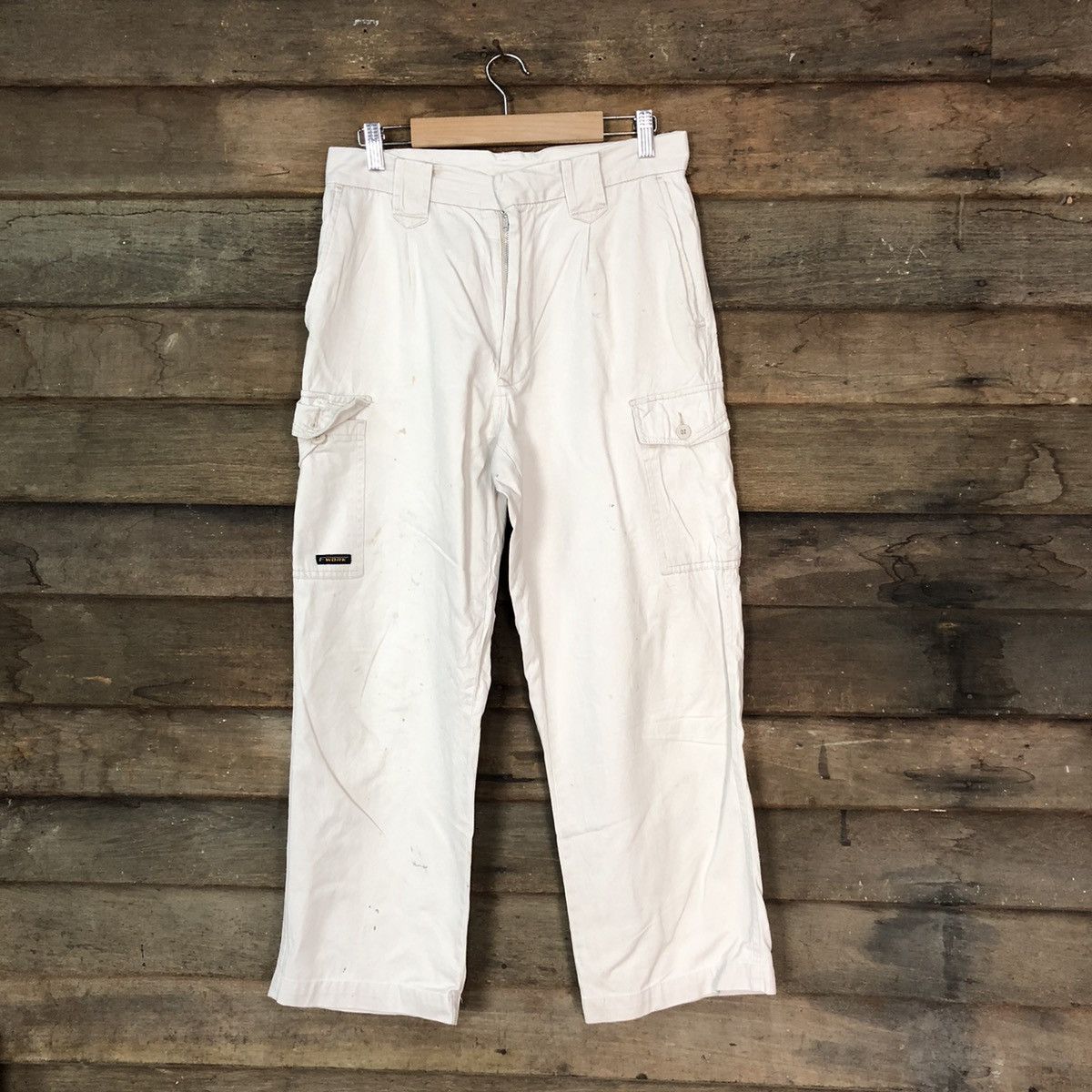 Japanese Brand Japanese Brand White worker tactical Cargo Pants #7109 Size US 29 - 1 Thumbnail