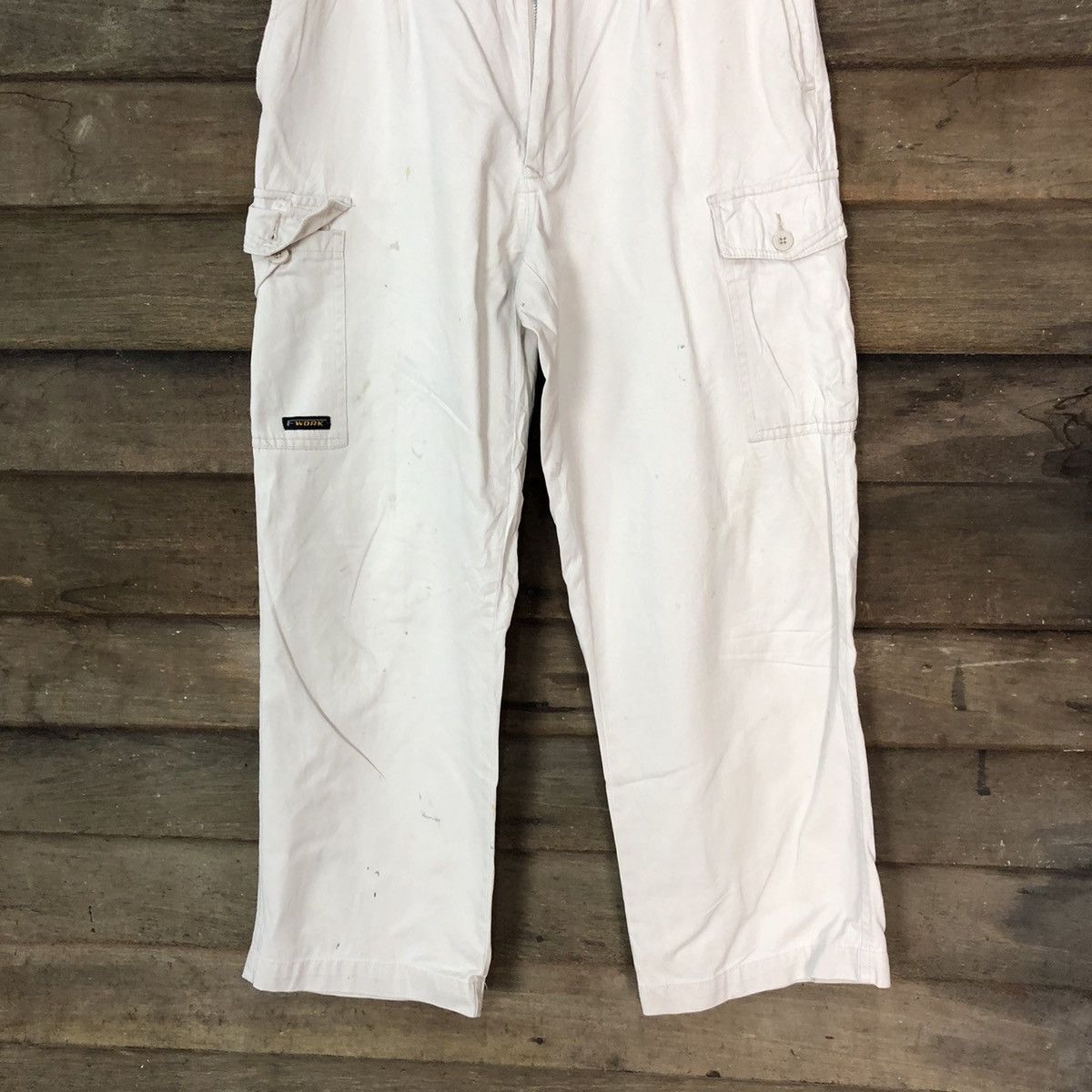 Japanese Brand Japanese Brand White worker tactical Cargo Pants #7109 Size US 29 - 3 Thumbnail
