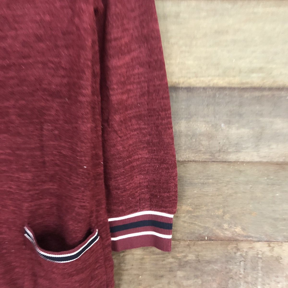 Homespun Knitwear Theoria Maroon Cardigan knitwear plain japan #508B Size US M / EU 48-50 / 2 - 4 Thumbnail