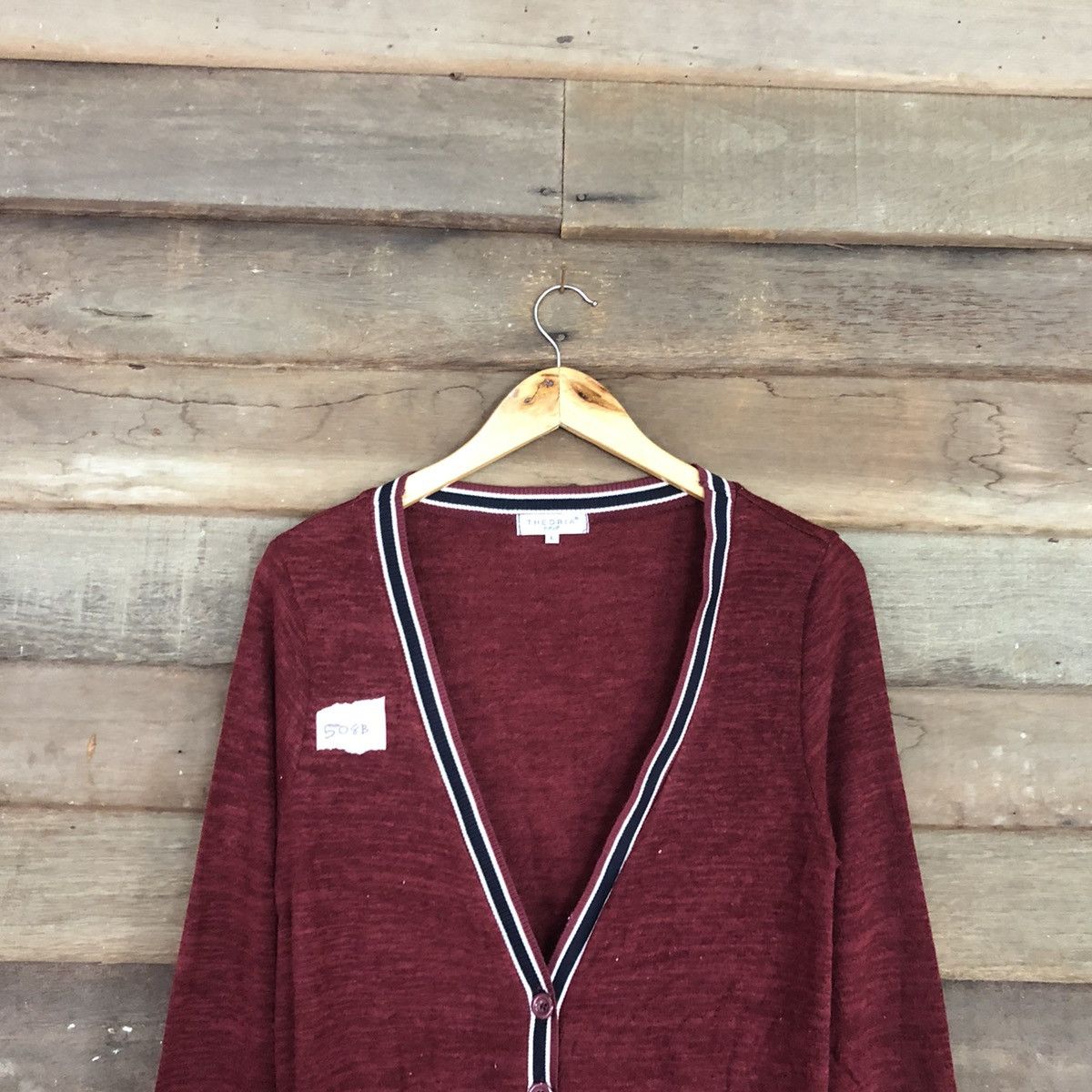 Homespun Knitwear Theoria Maroon Cardigan knitwear plain japan #508B Size US M / EU 48-50 / 2 - 9 Thumbnail