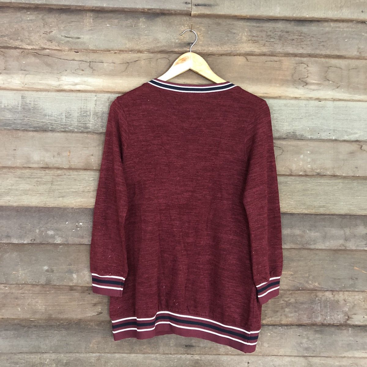Homespun Knitwear Theoria Maroon Cardigan knitwear plain japan #508B Size US M / EU 48-50 / 2 - 12 Thumbnail