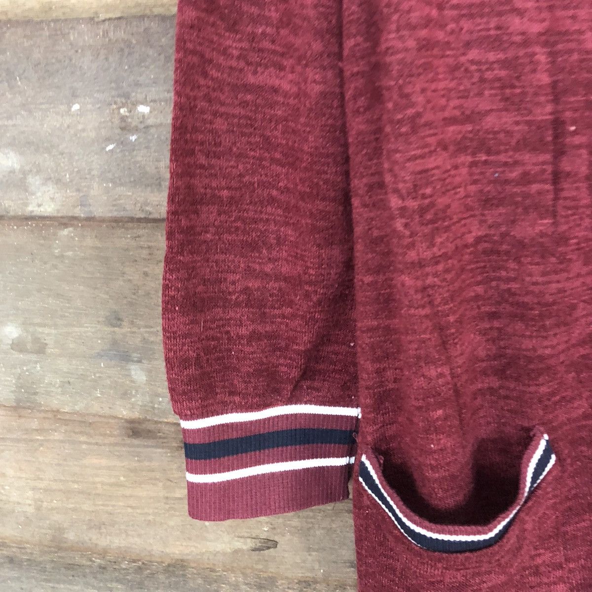 Homespun Knitwear Theoria Maroon Cardigan knitwear plain japan #508B Size US M / EU 48-50 / 2 - 6 Thumbnail