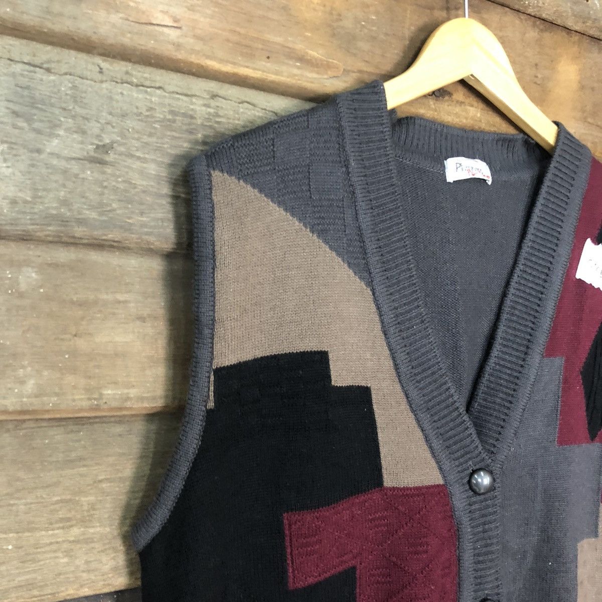 Homespun Knitwear × Japanese Brand Plum Nous vintage japan art Grey Knit Vest #500B Size US L / EU 52-54 / 3 - 5 Thumbnail