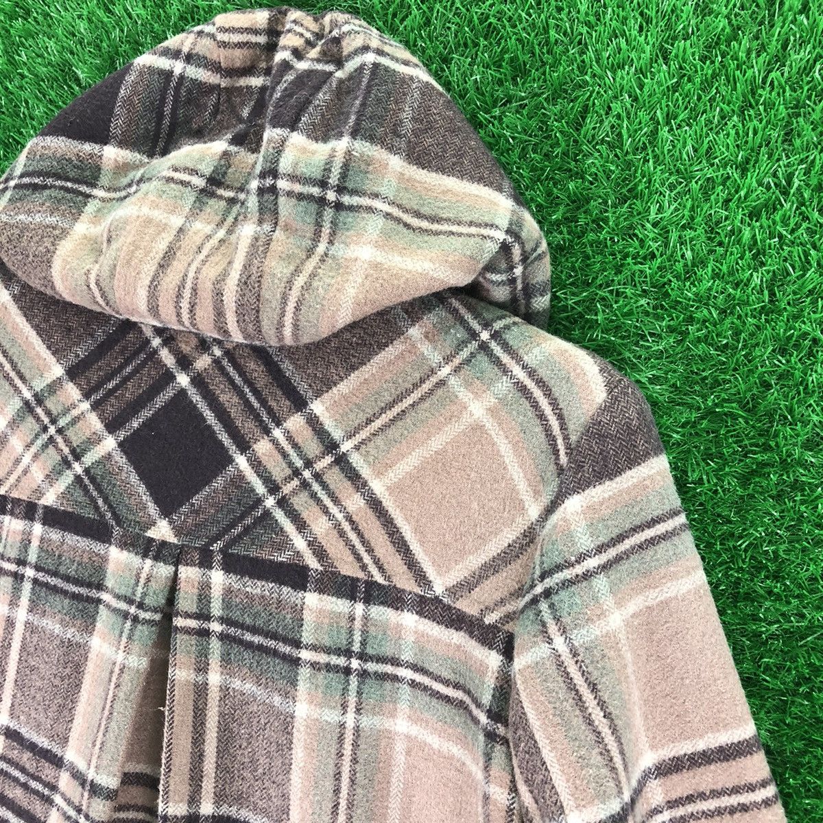 Japanese Brand Vintage Women Wool Jacket Hoodie Tartan Check by PBI Size M / US 6-8 / IT 42-44 - 5 Thumbnail