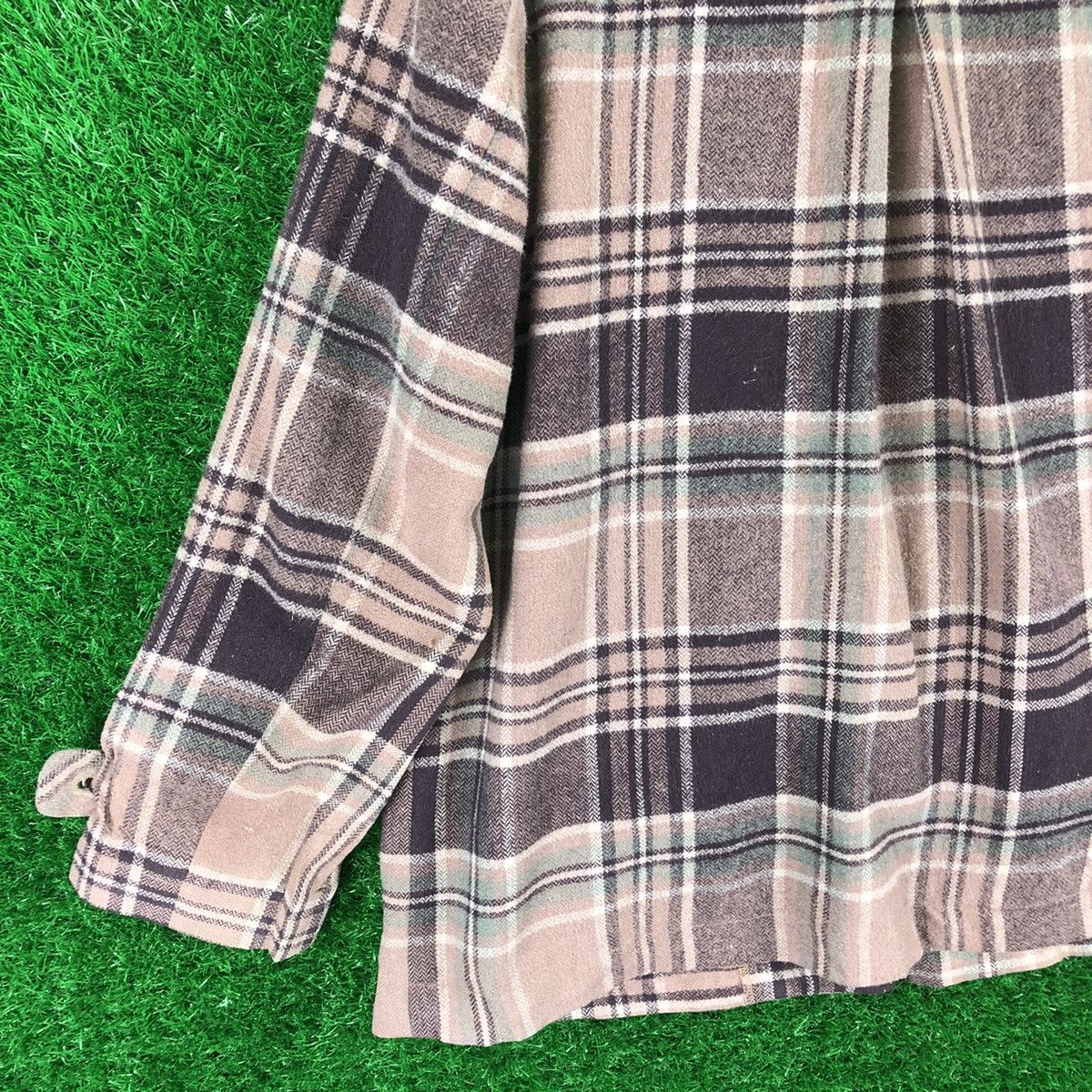 Japanese Brand Vintage Women Wool Jacket Hoodie Tartan Check by PBI Size M / US 6-8 / IT 42-44 - 6 Thumbnail