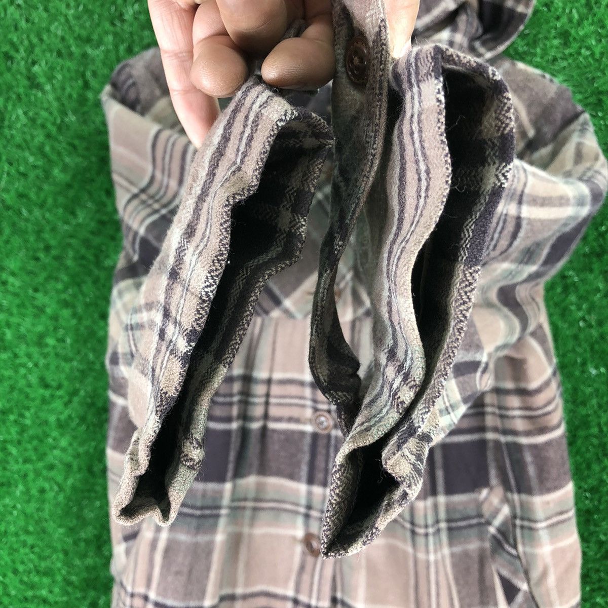 Japanese Brand Vintage Women Wool Jacket Hoodie Tartan Check by PBI Size M / US 6-8 / IT 42-44 - 10 Thumbnail