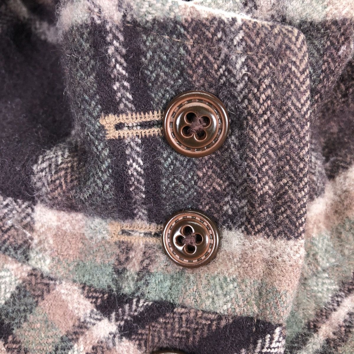 Japanese Brand Vintage Women Wool Jacket Hoodie Tartan Check by PBI Size M / US 6-8 / IT 42-44 - 8 Thumbnail