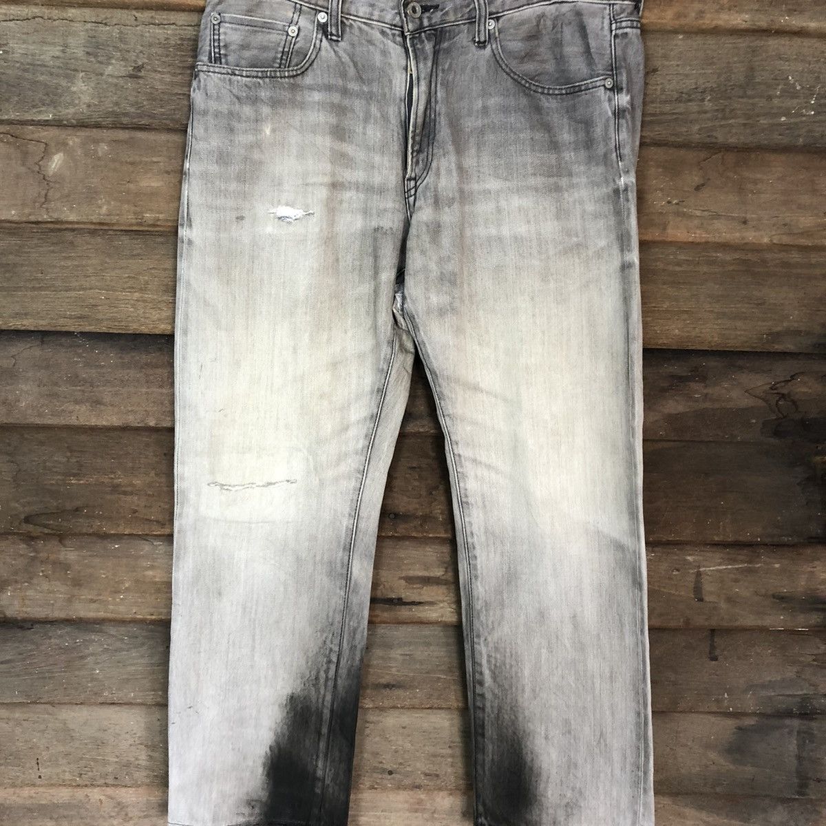 Uniqlo Uniqlo Black Faded Denim Jeans Pants #c1224 Size US 32 / EU 48 - 4 Thumbnail