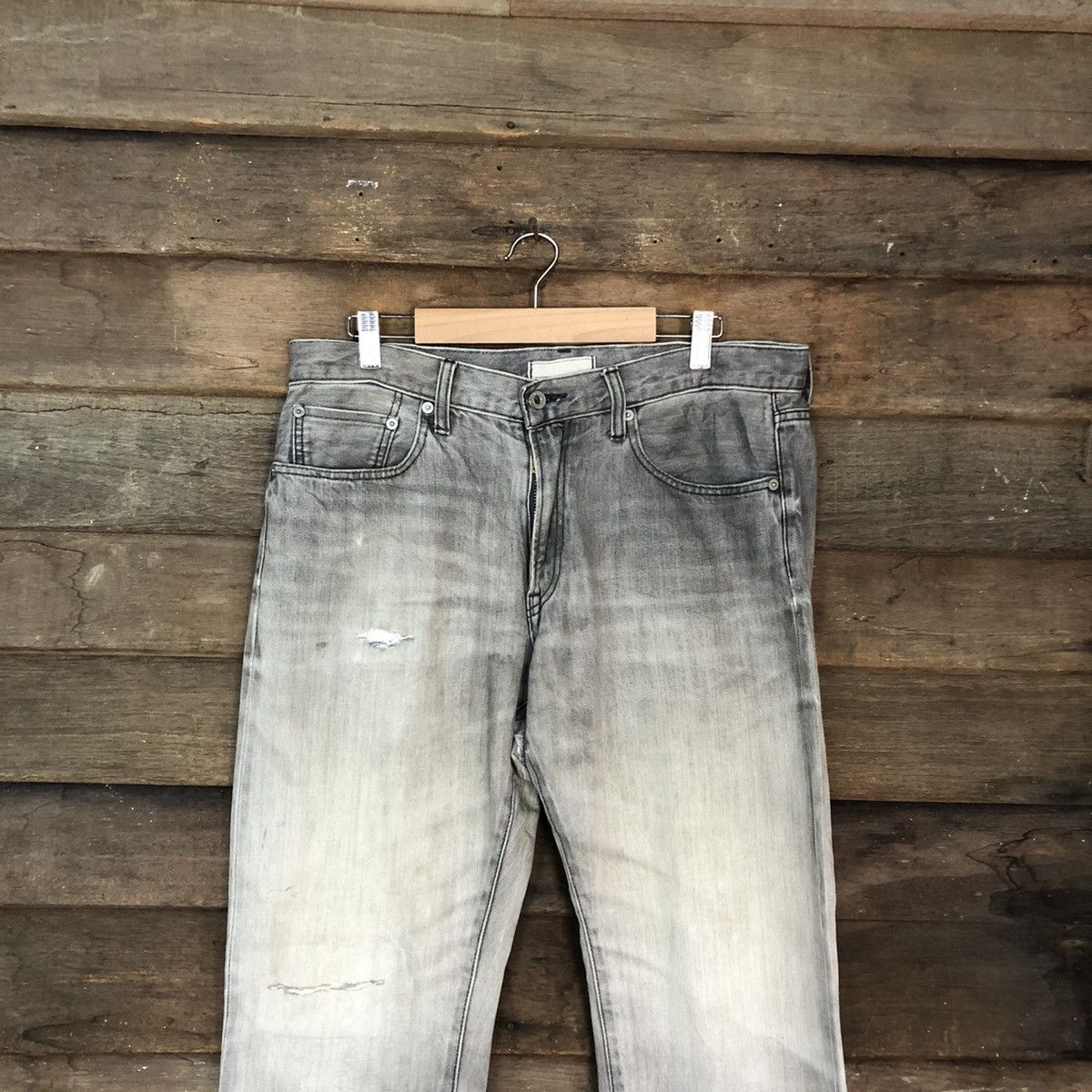Uniqlo Uniqlo Black Faded Denim Jeans Pants #c1224 Size US 32 / EU 48 - 2 Thumbnail