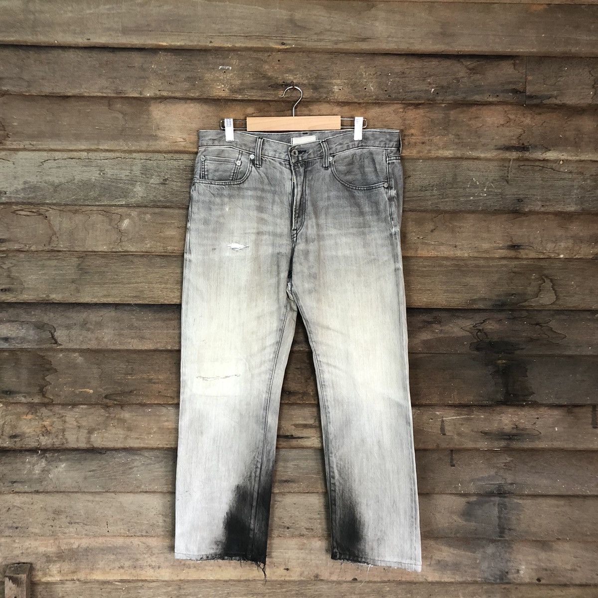 Uniqlo Uniqlo Black Faded Denim Jeans Pants #c1224 Size US 32 / EU 48 - 1 Thumbnail