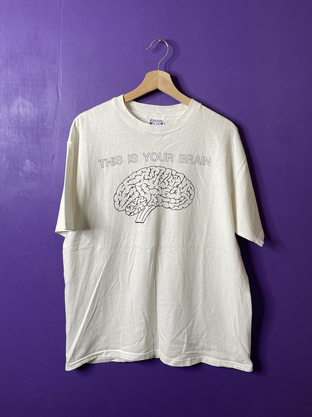 Vintage 1990 This your brain at summer carnival t-shirt