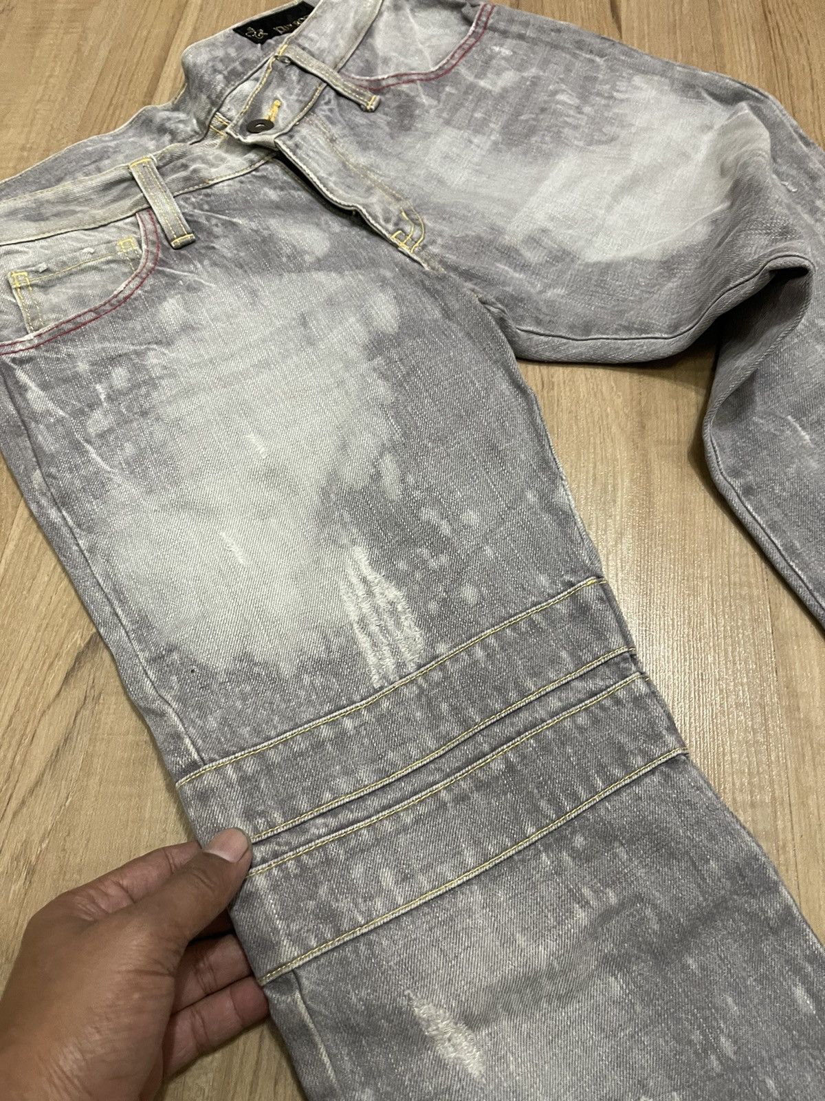 Japanese Brand Jolly Roger Acid Wash style jeans Size US 39 - 2 Thumbnail
