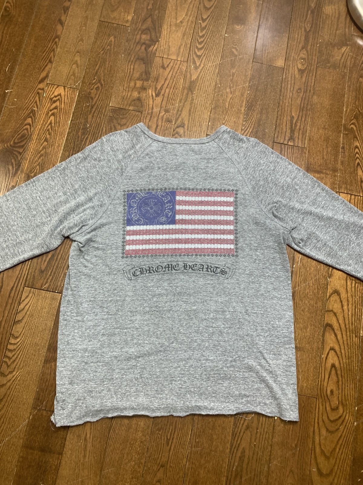 Chrome Hearts Chrome hearts flag 3/4 sleeve tee Size US M / EU 48-50 / 2 - 1 Thumbnail
