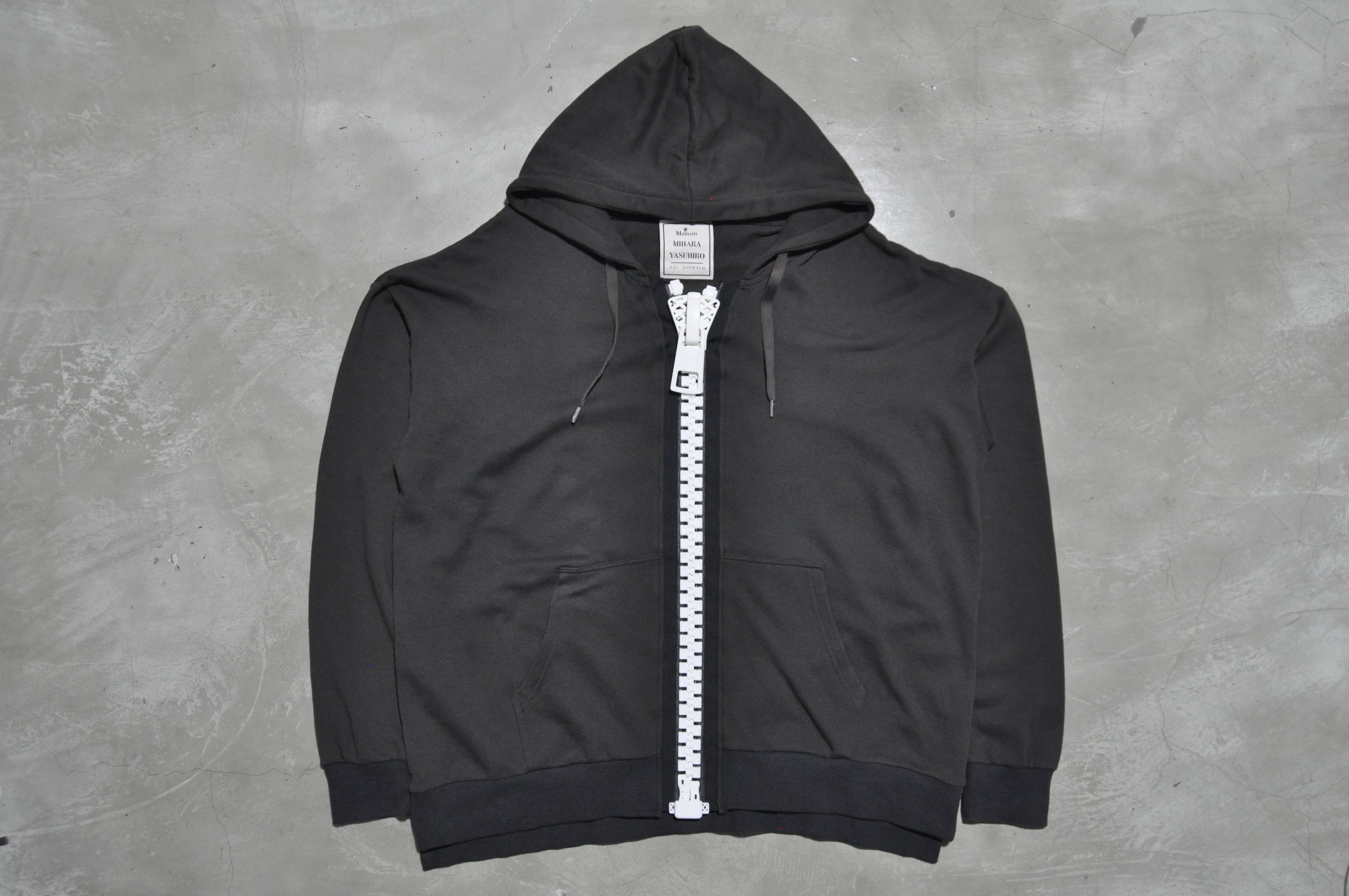 Miharayasuhiro oversized zip satin zip hoodie best sale