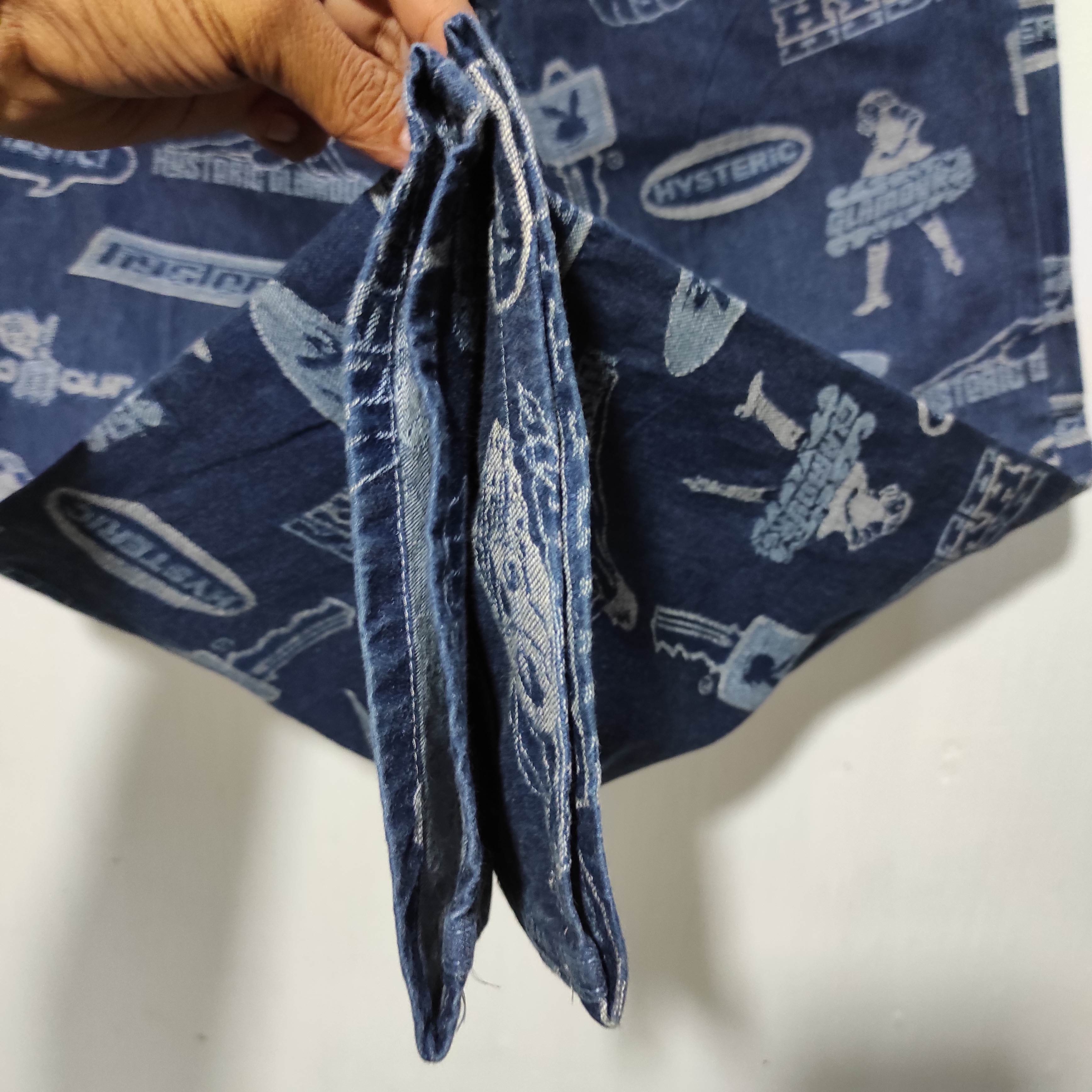Hysteric Glamour HYSTERIC GLAMOUR PLAYBOY FUCK - BLUE DENIM PANTS Size US 28 / EU 44 - 6 Thumbnail