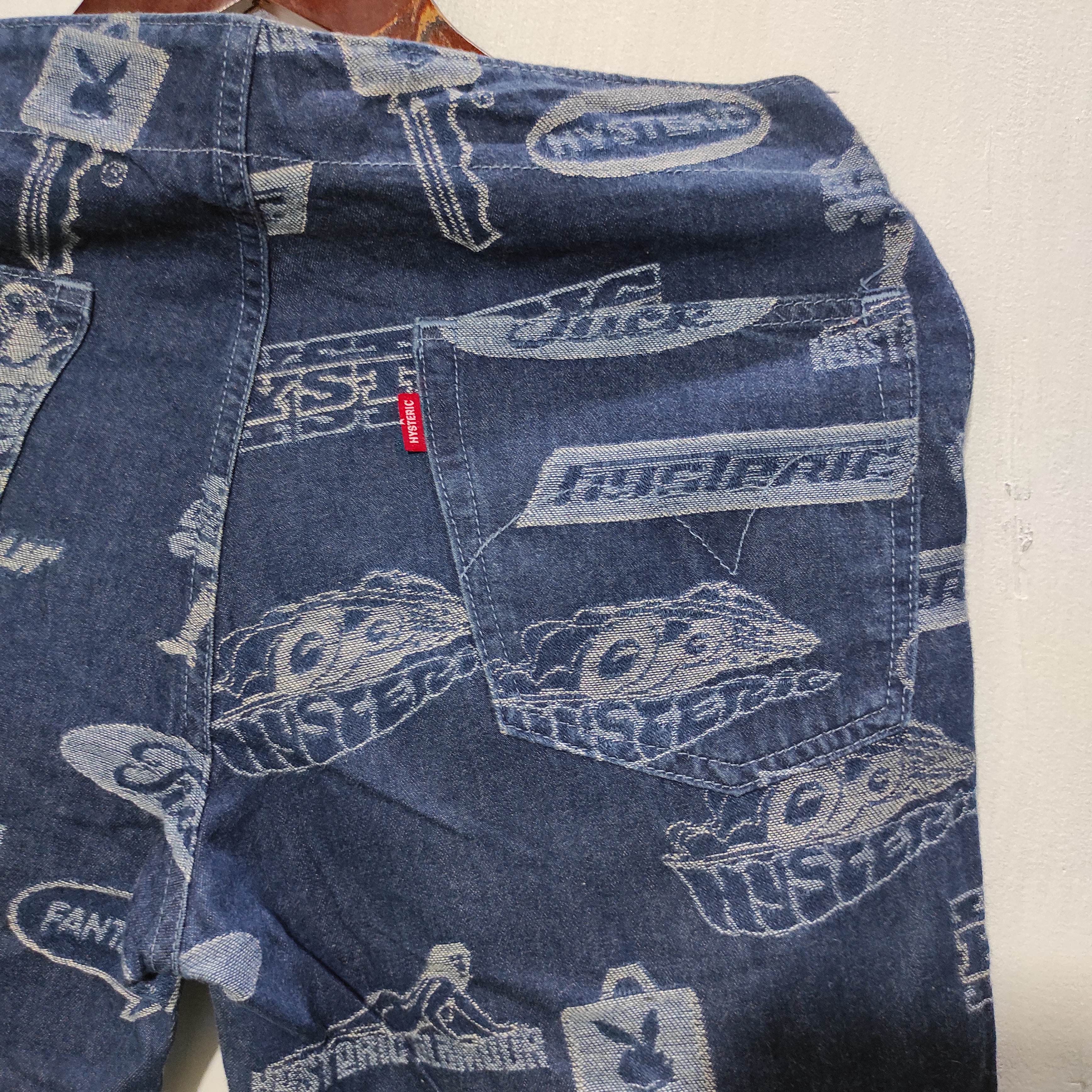 Hysteric Glamour HYSTERIC GLAMOUR PLAYBOY FUCK - BLUE DENIM PANTS Size US 28 / EU 44 - 16 Thumbnail