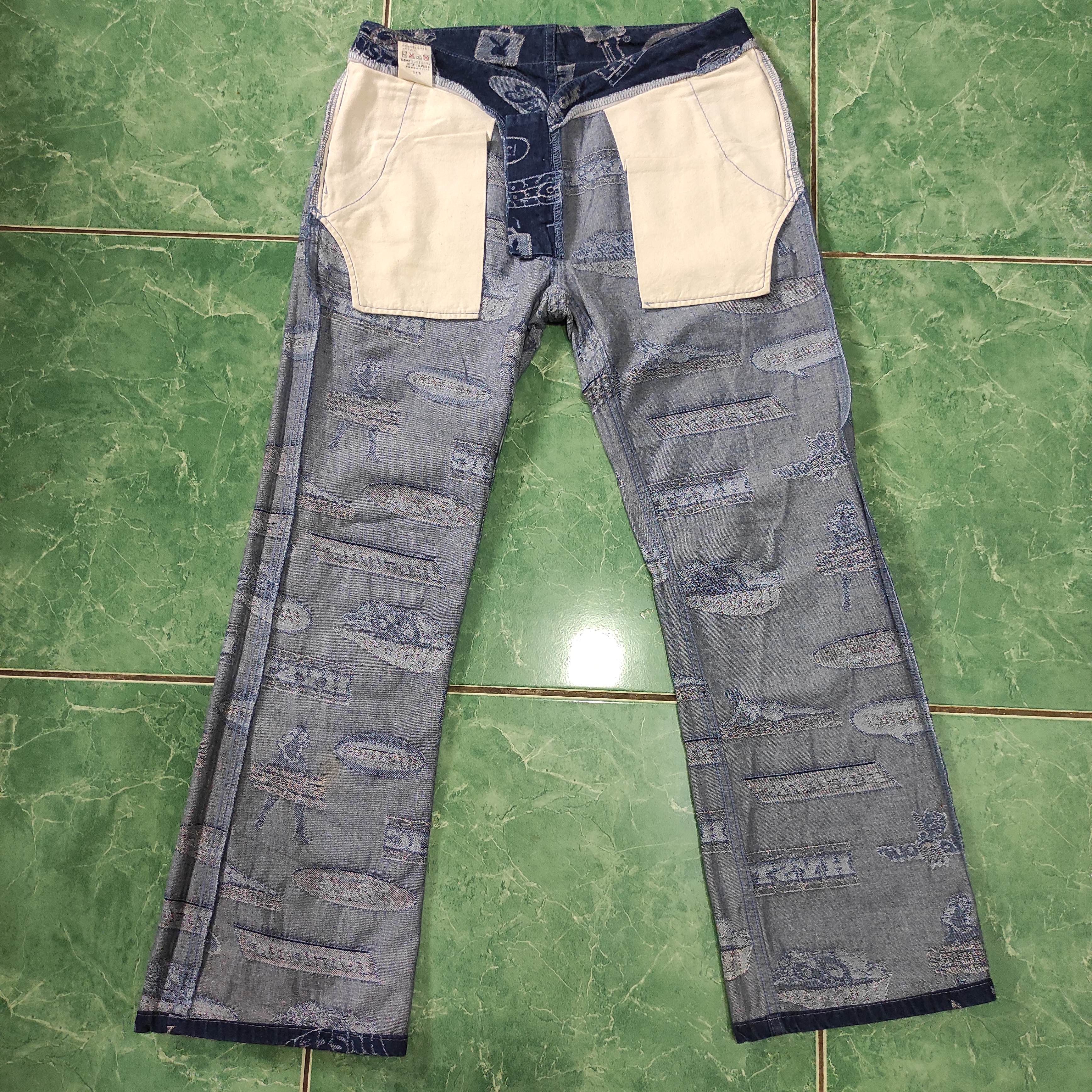 Hysteric Glamour HYSTERIC GLAMOUR PLAYBOY FUCK - BLUE DENIM PANTS Size US 28 / EU 44 - 18 Thumbnail