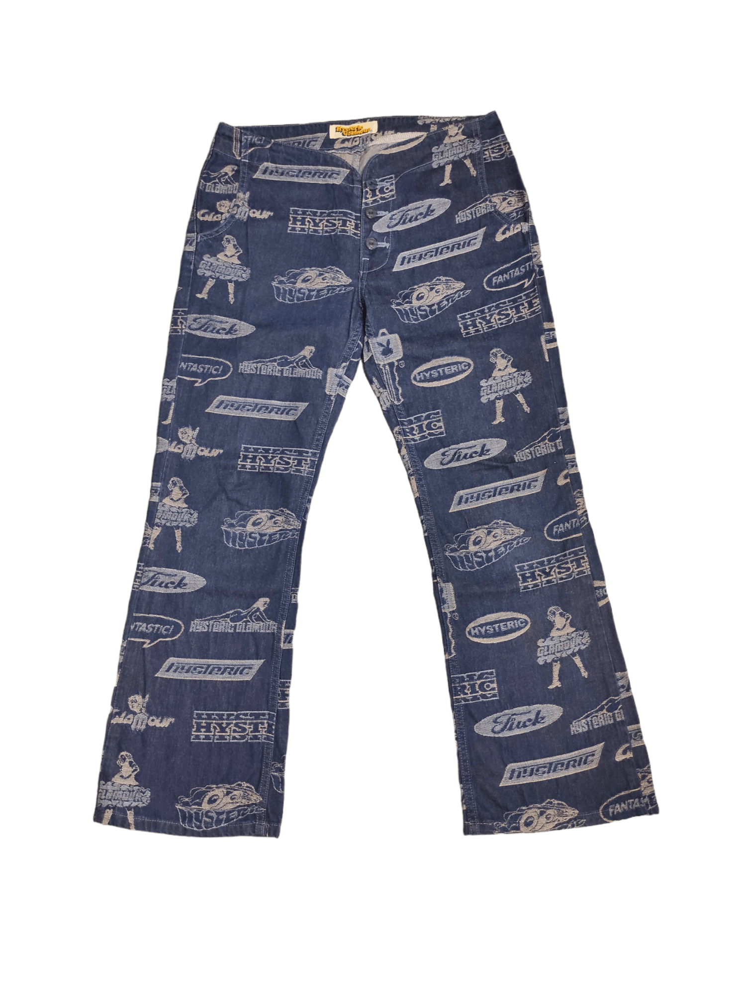 Hysteric Glamour HYSTERIC GLAMOUR PLAYBOY FUCK - BLUE DENIM PANTS Size US 28 / EU 44 - 2 Thumbnail