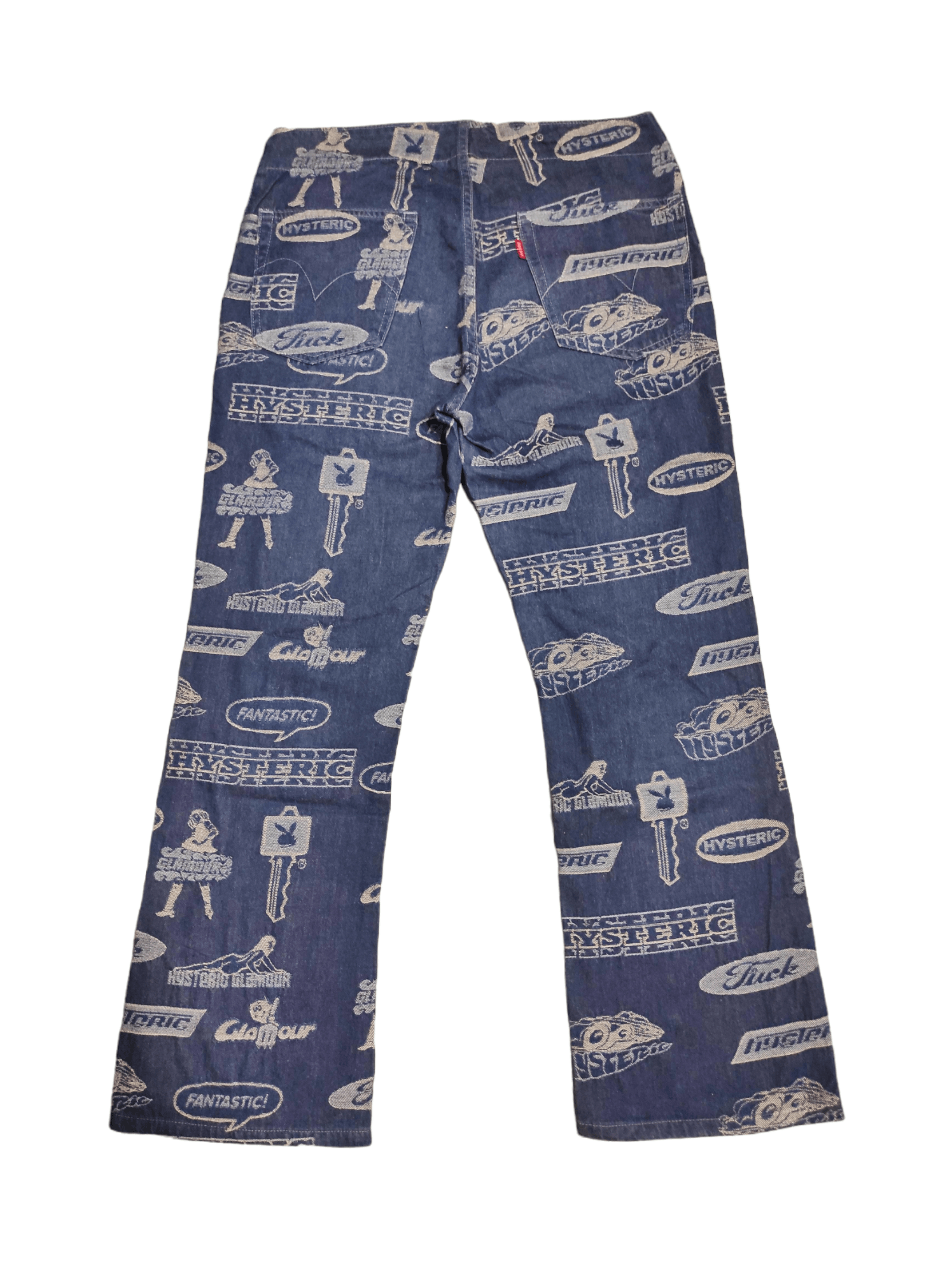 Hysteric Glamour HYSTERIC GLAMOUR PLAYBOY FUCK - BLUE DENIM PANTS Size US 28 / EU 44 - 1 Thumbnail