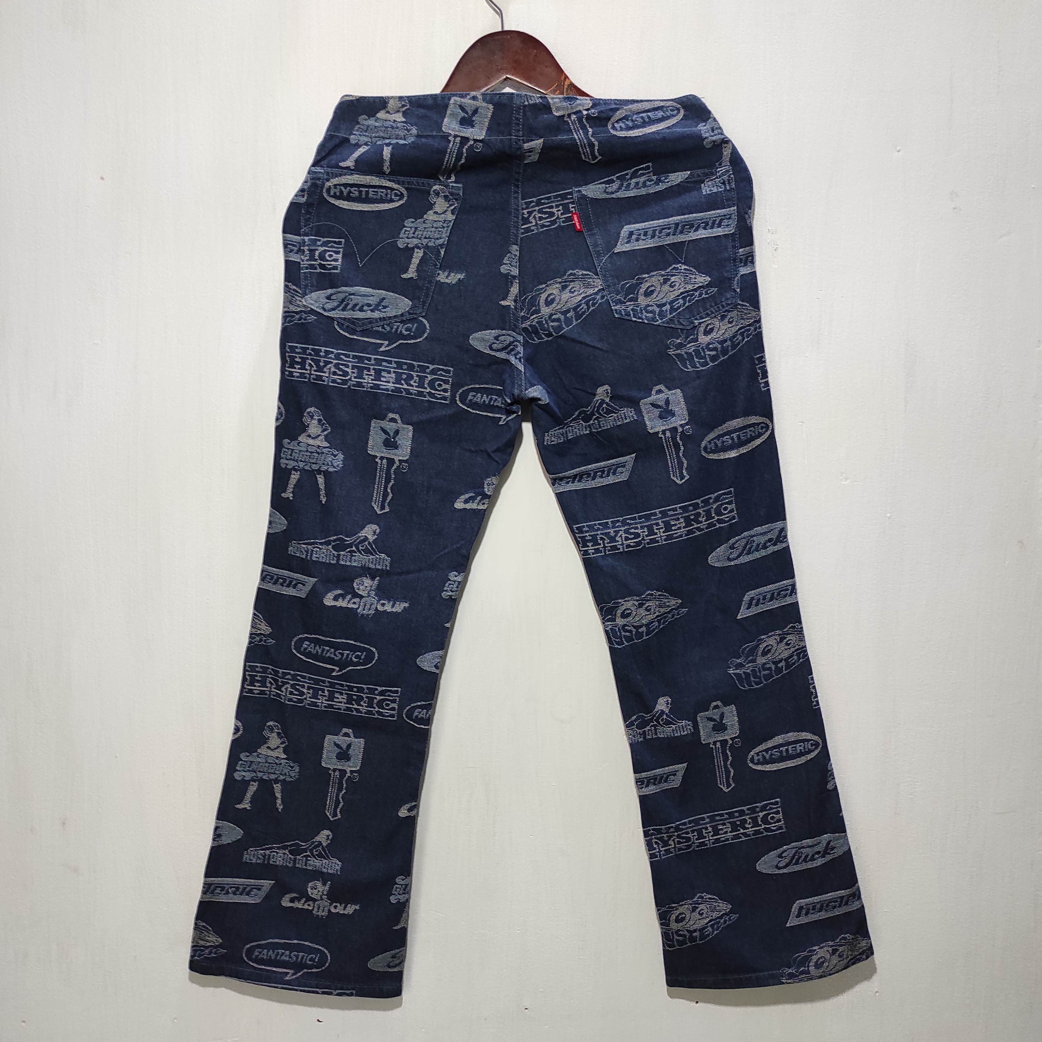Hysteric Glamour HYSTERIC GLAMOUR PLAYBOY FUCK - BLUE DENIM PANTS Size US 28 / EU 44 - 15 Thumbnail