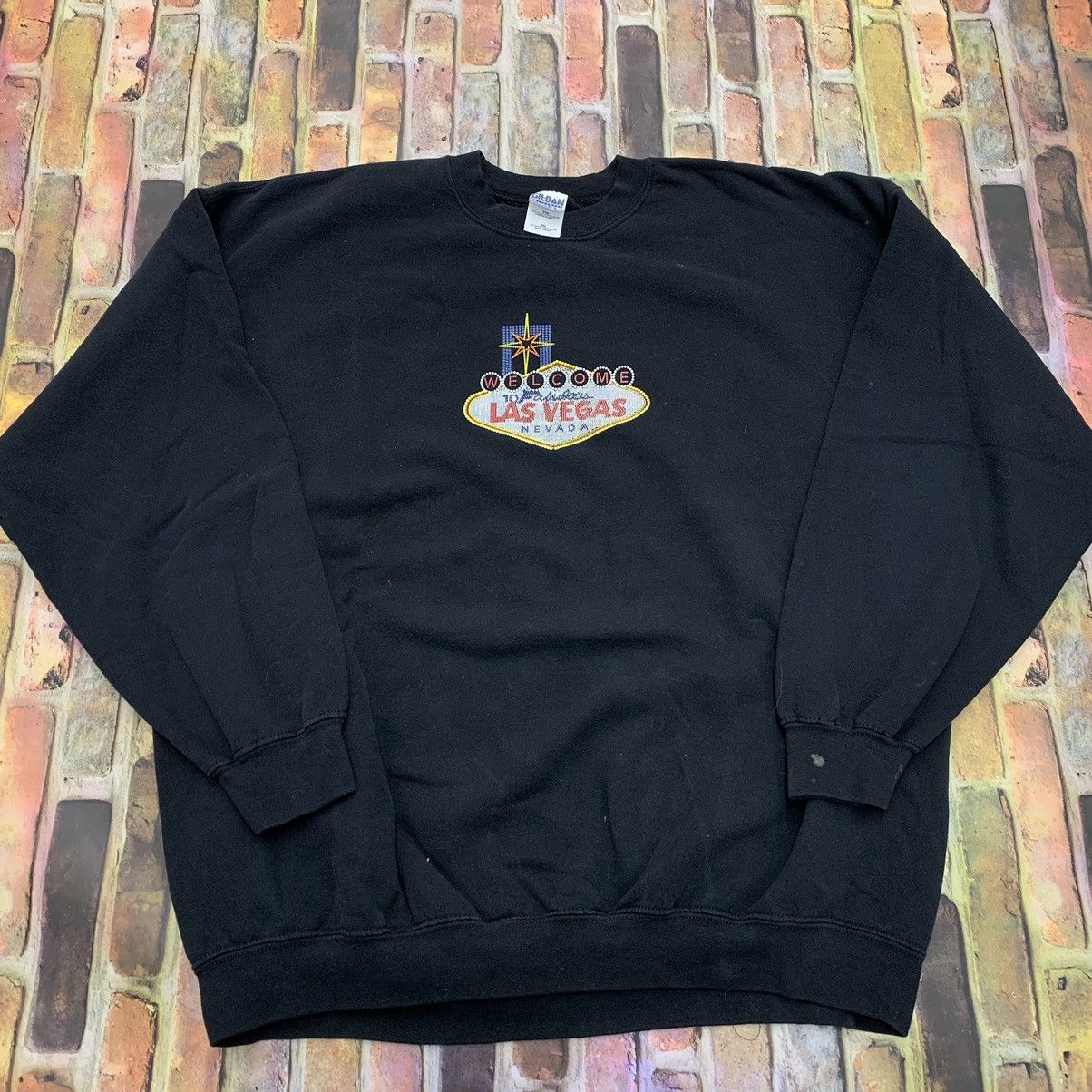Gildan × Vintage Vintage Las Vegas sweatshirt Size US XXL / EU 58 / 5 - 1 Thumbnail