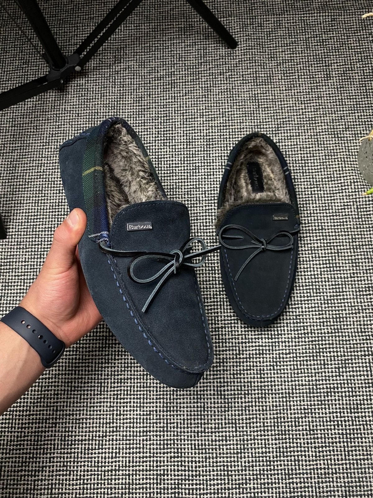 Barbour × Vintage Rare vintage Maccasins Barbour blue y2k shoes Size US 7 / EU 40 - 1 Thumbnail