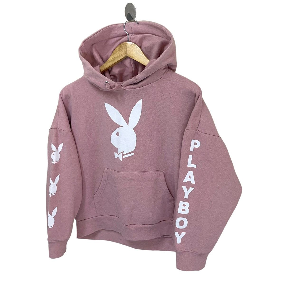 Playboy 💥 PLAYBOY BUNNY PINKY PULLOVER HOODIE SWEATER Size S / US 4 / IT 40 - 3 Thumbnail
