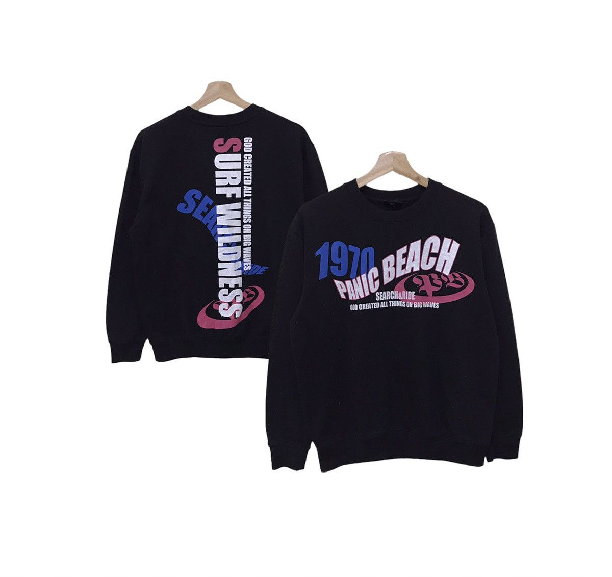 Vintage Vintage Panic Beach Surf Wildness Sweatshirt Big Print Size US M / EU 48-50 / 2 - 1 Thumbnail