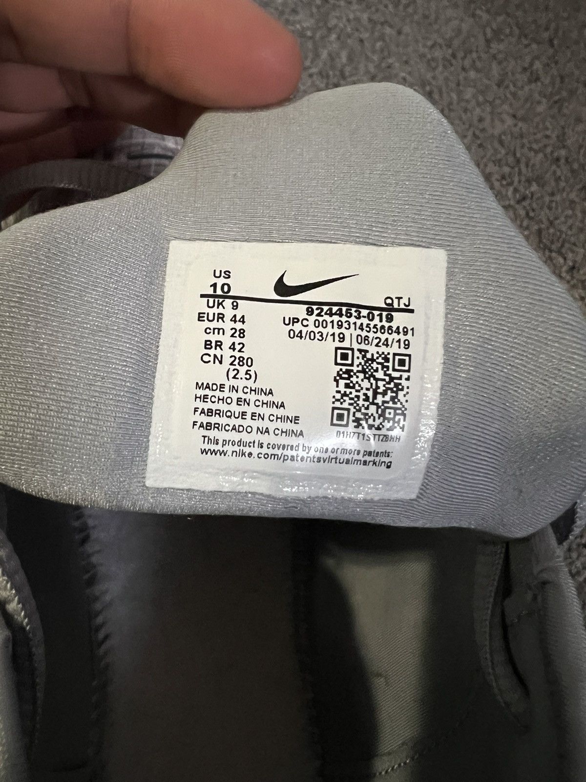Nike Grey Vapormax Plus Size US 10 / EU 43 - 6 Thumbnail