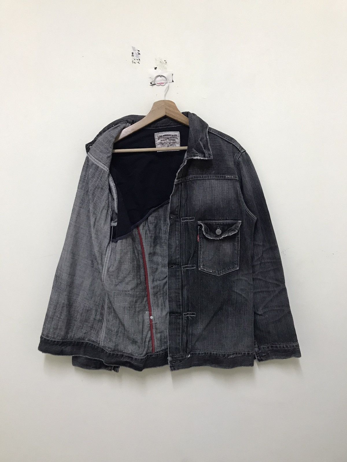 Levi's × Vintage Vintage Levis Distressed Denim Button Jacket Size US M / EU 48-50 / 2 - 2 Thumbnail