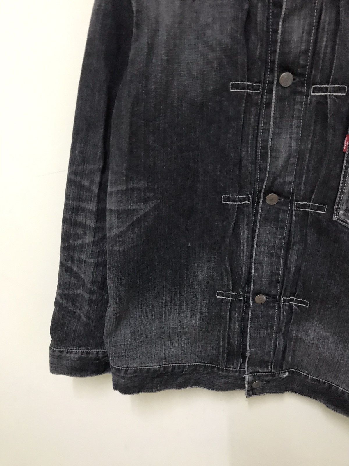 Levi's × Vintage Vintage Levis Distressed Denim Button Jacket Size US M / EU 48-50 / 2 - 8 Thumbnail