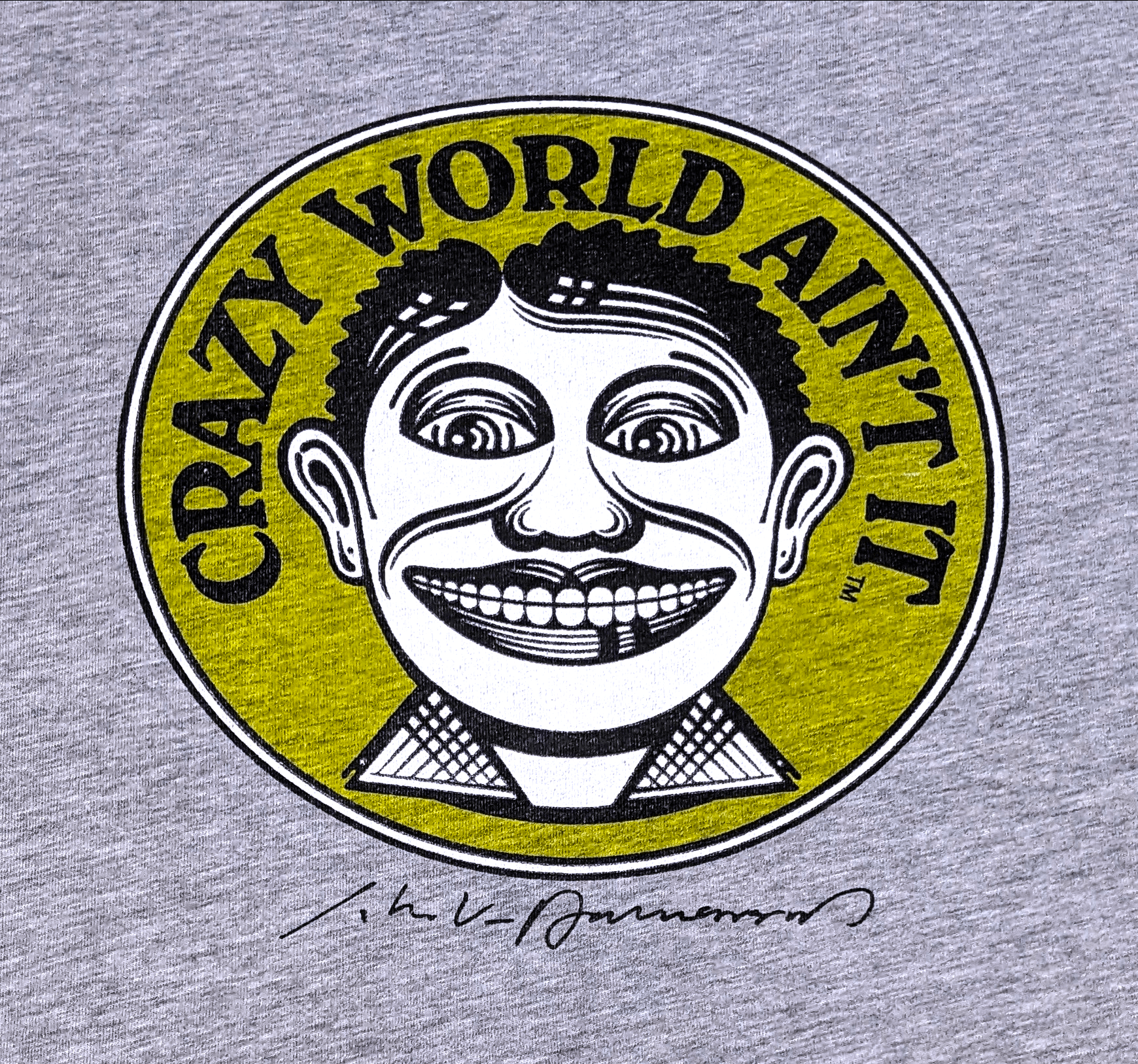 Keith Haring × Vintage Vintage Artwork John Van Hamersveld Crazy World T shirt Size US L / EU 52-54 / 3 - 4 Thumbnail