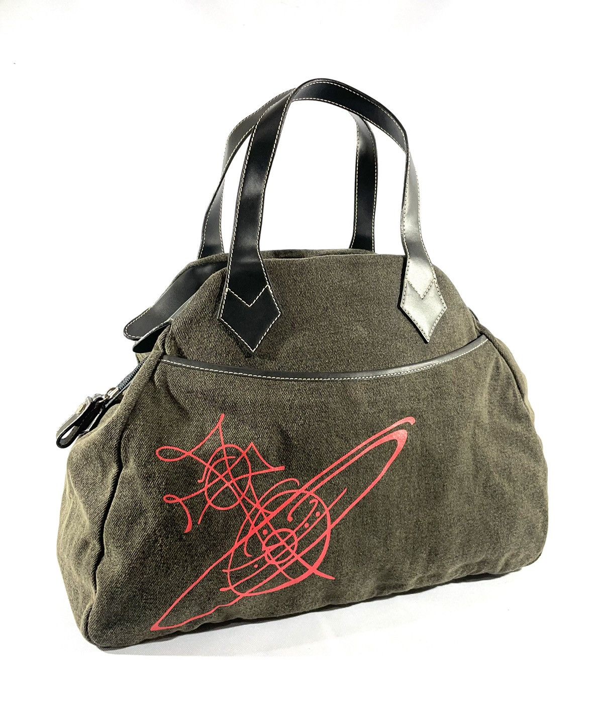 Vivienne Westwood Orb Script Print Canvas Tote - Medium Size ONE SIZE - 2 Thumbnail