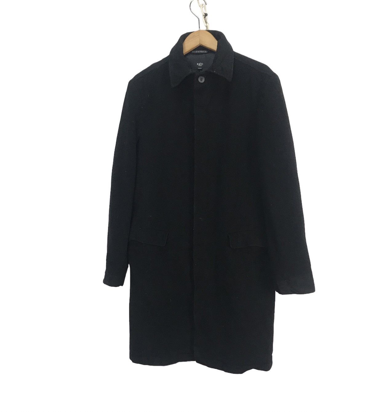 Ined wool long coat jacket